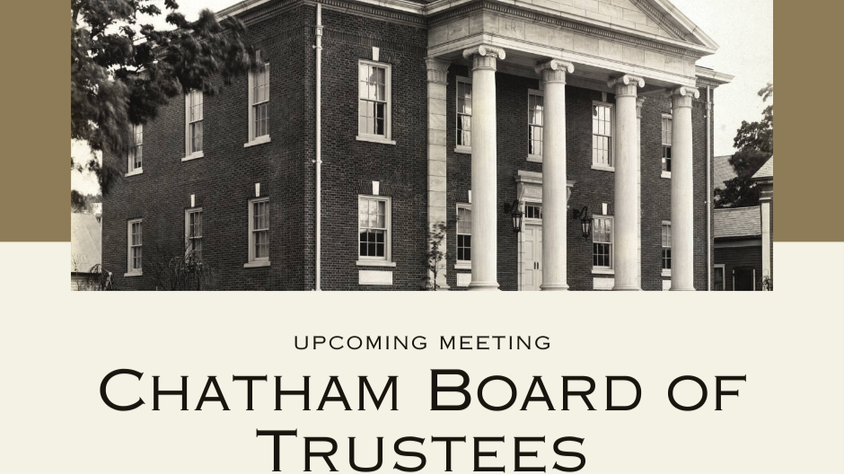 Board of Trustees Regular Monthly Meeting: Monday, January 12, 2026, 7pm