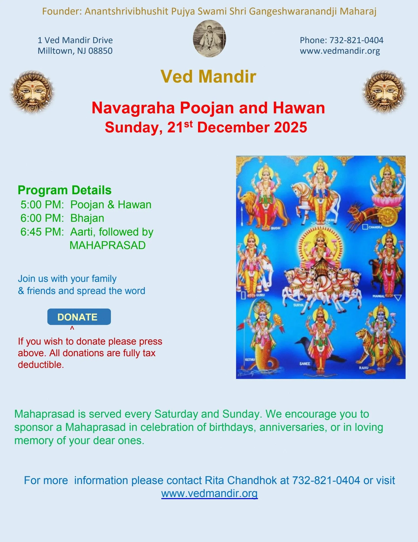 Navagraha Poojan and Hawan