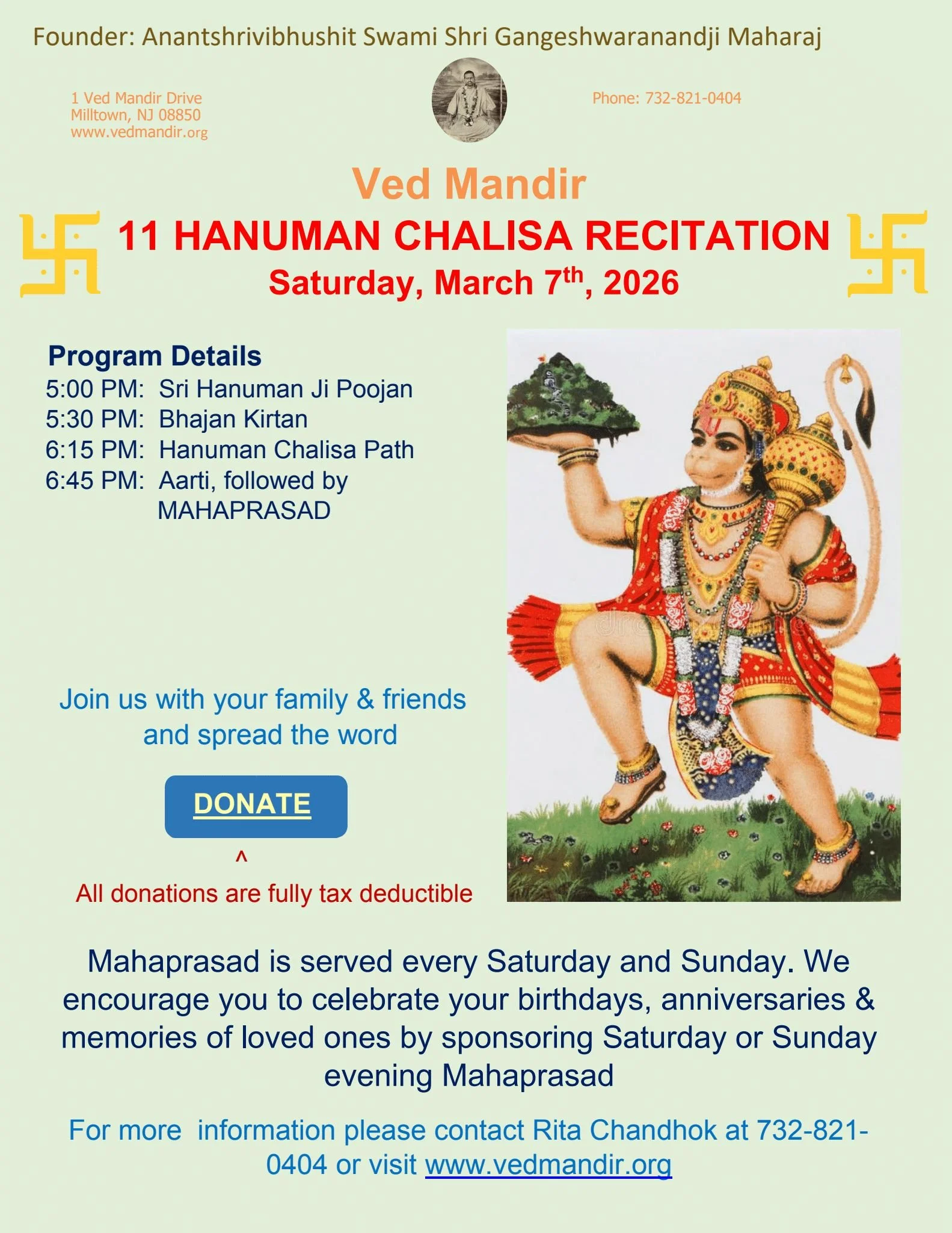 21 Hanuman Chalisa Recitation