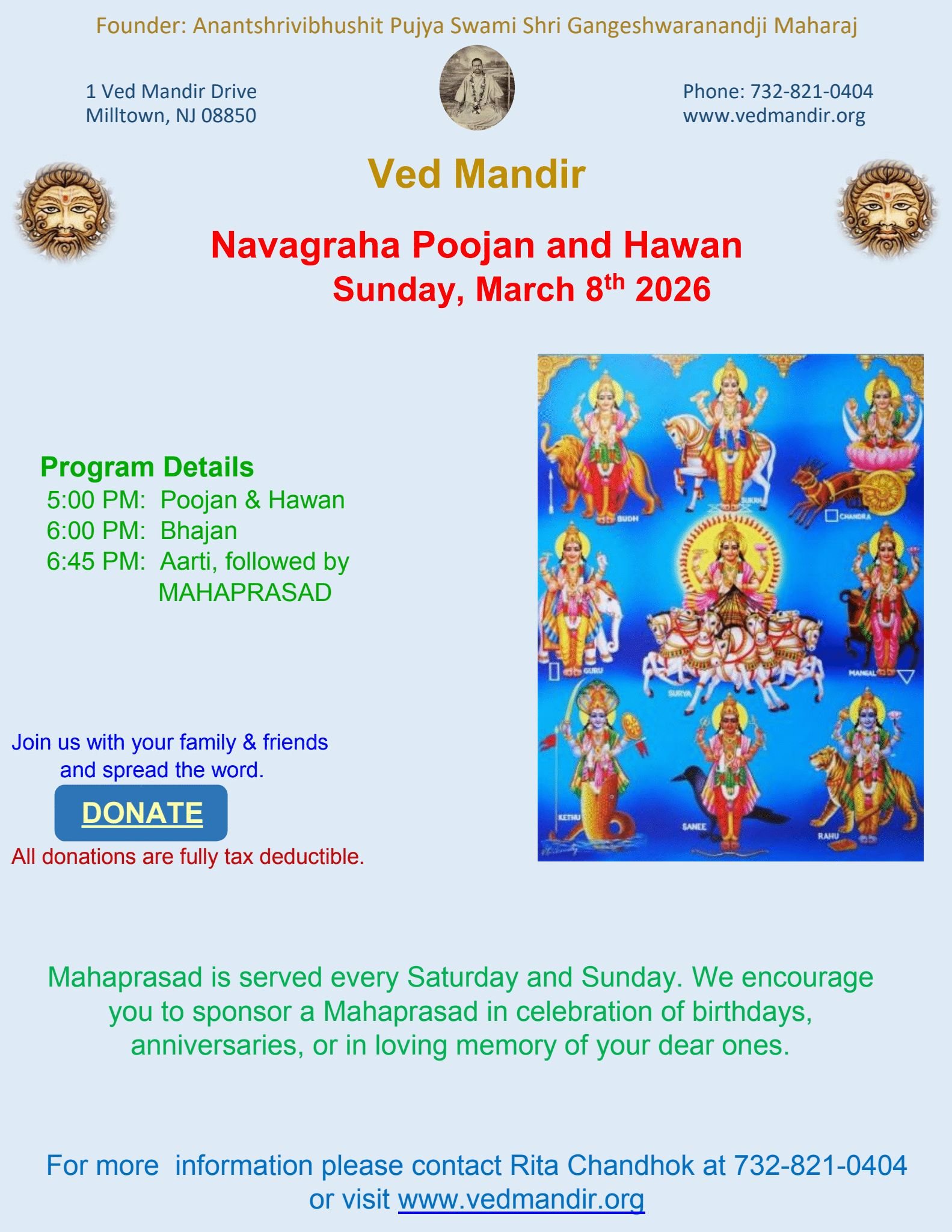 Navagraha Poojan and Hawan