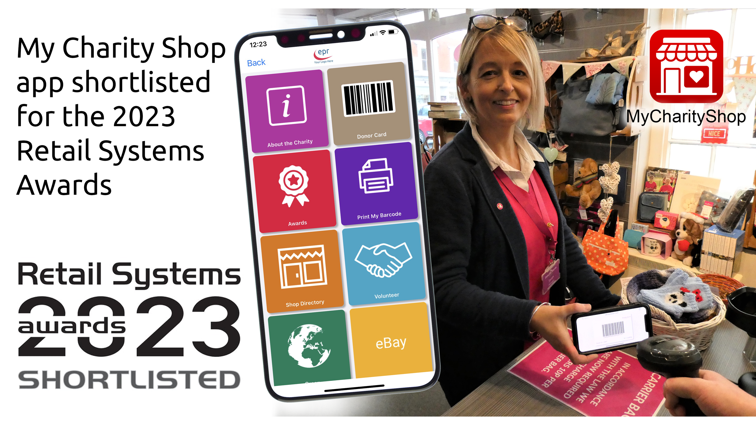 My Charity Shop app shortlisted for 2023’s Retail Systems Awards