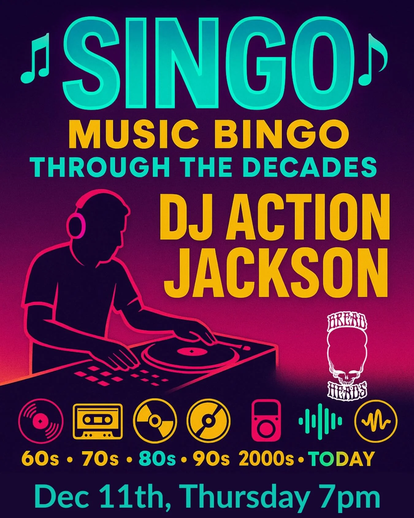 It&rsquo;s SINGO Night, Shak Family! 🎵
DJ Action Jackson is taking us on a ride through the decades with a full-on musical bingo party.
Grab a drink, grab your card, and get ready to shout SINGO! at 7PM.
Free to play, tons of prizes, and all the Tik