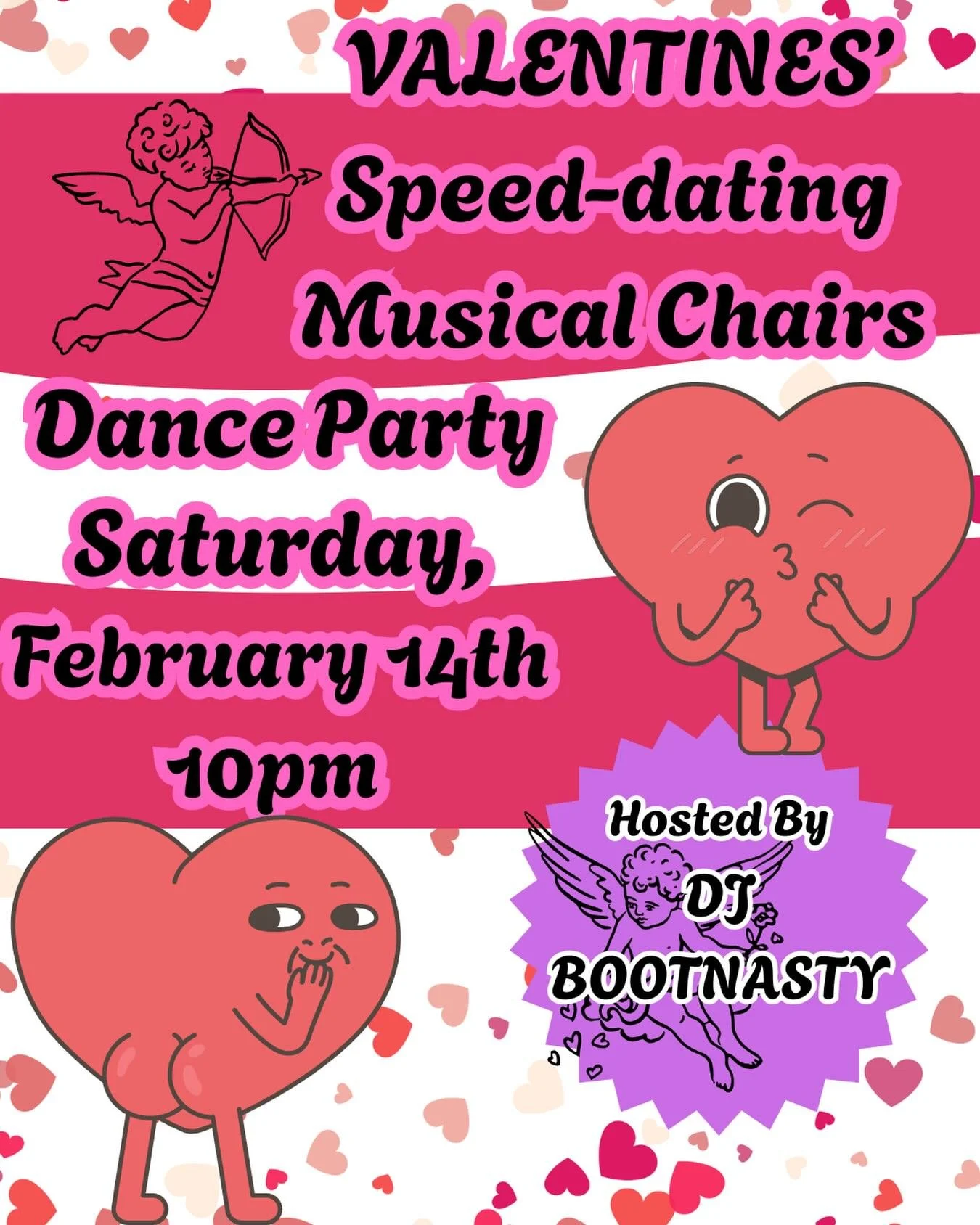 Cupid&rsquo;s switching it up. No awkward small talk. No long sit-downs. Just music, movement, and rapid-fire flirting.

Here&rsquo;s how it works: the music plays, the chairs move, and every round you land face-to-face with someone new. Quick chats,