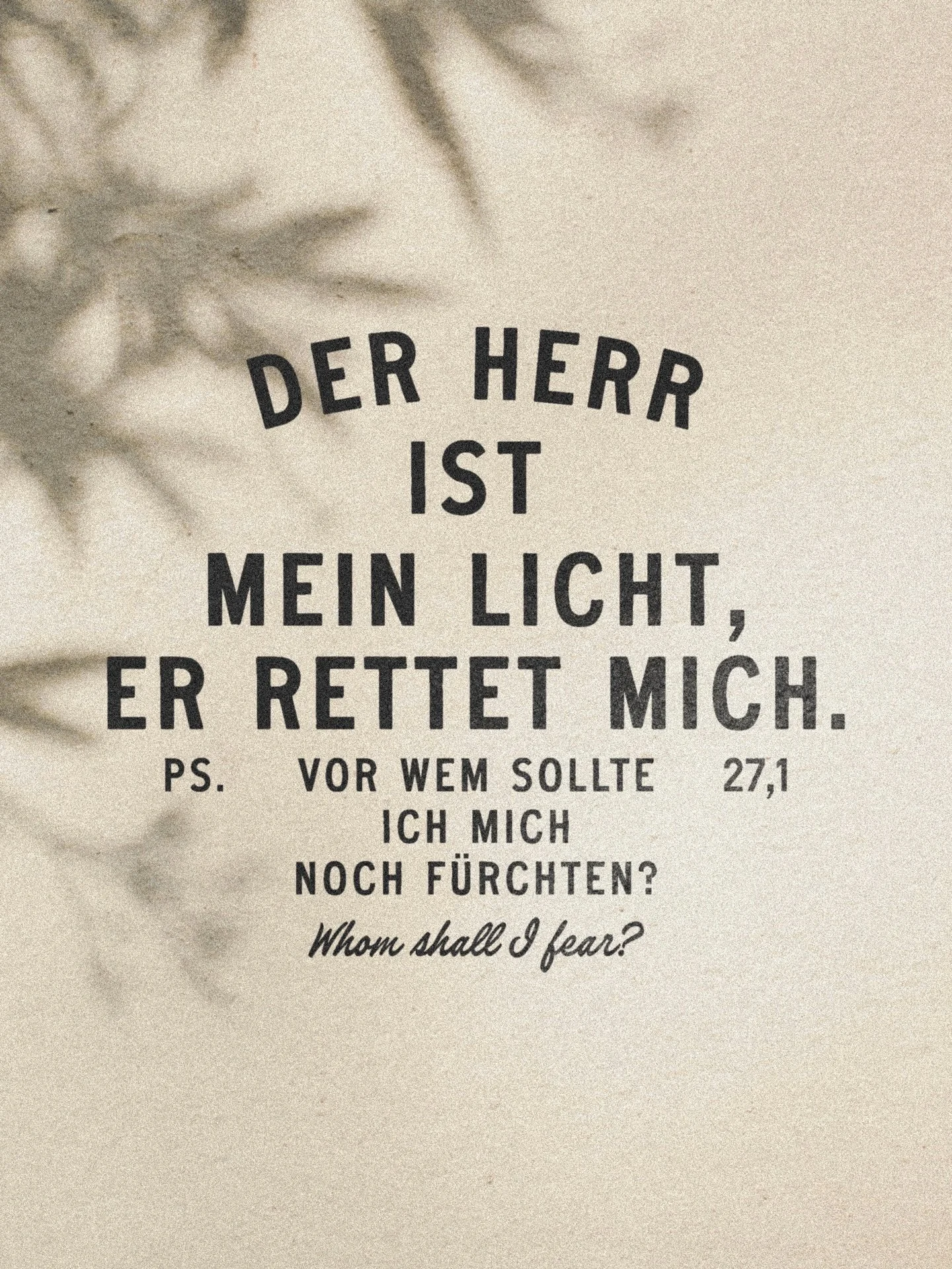 Vor wem sollte ich mich noch f&uuml;rchten?