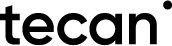 Close-up of the Tecan logo, showing black lowercase letters 'tecan' on a white background.