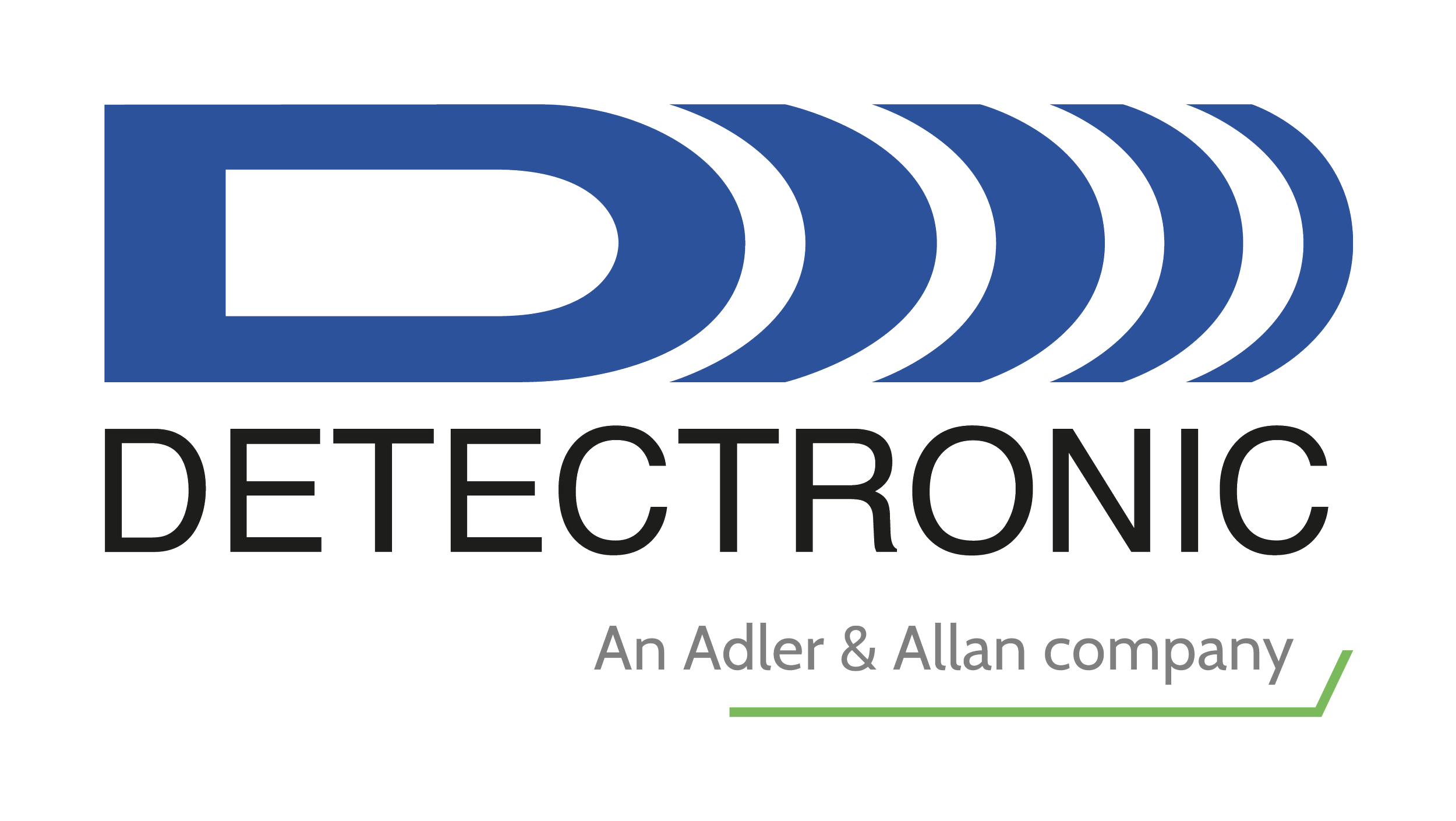 Logo of D&D Detronic, an Adler & Allan company, featuring a stylized blue D&D with a green line and arrow beneath the caption.