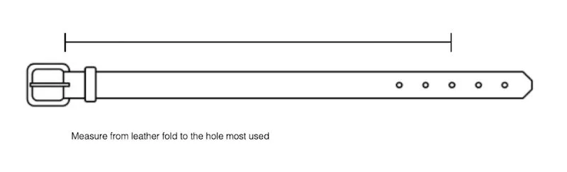 How to measure an existing leather belt for the correct belt size