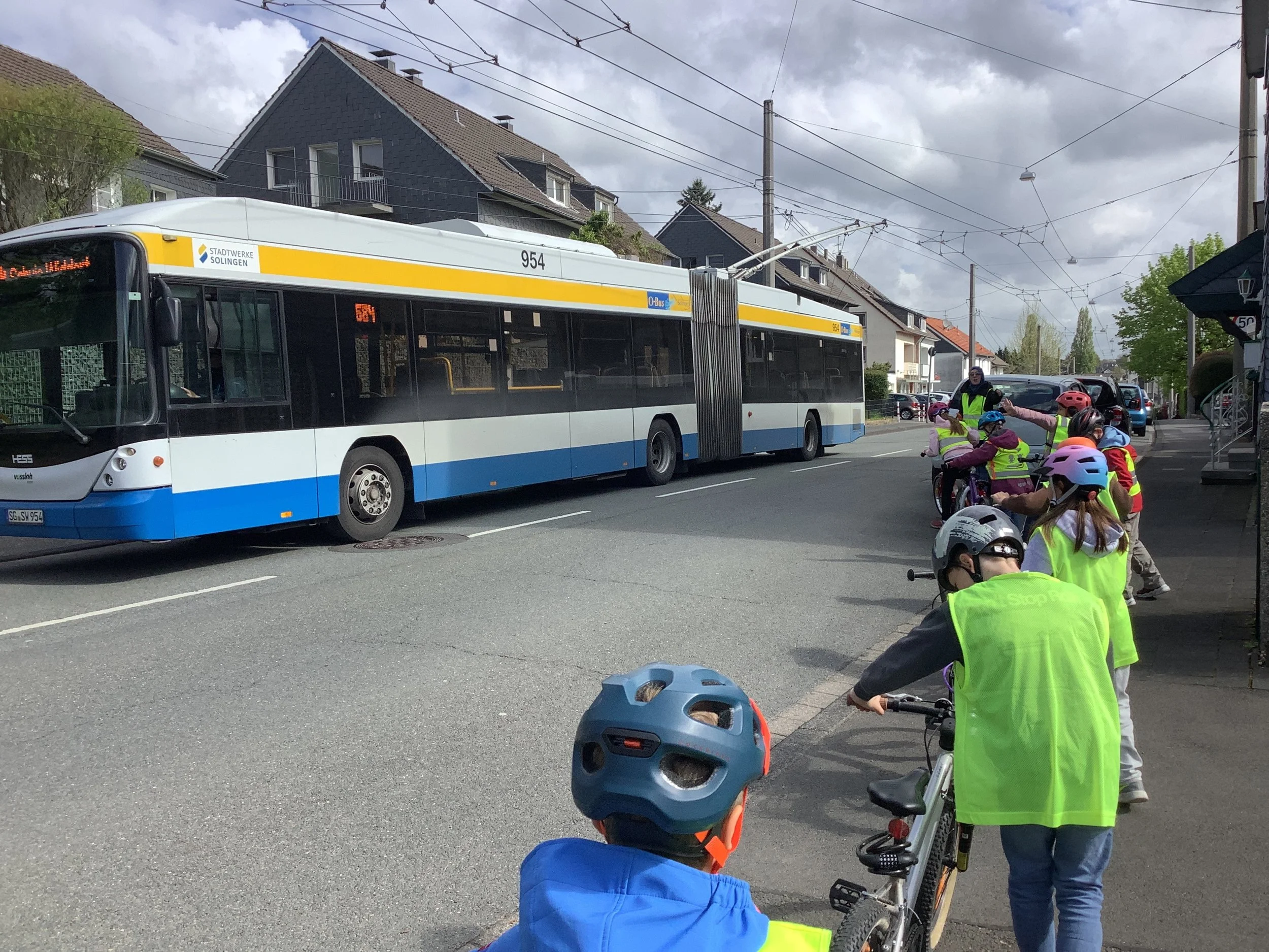 Radfahrtraining auf der Straße