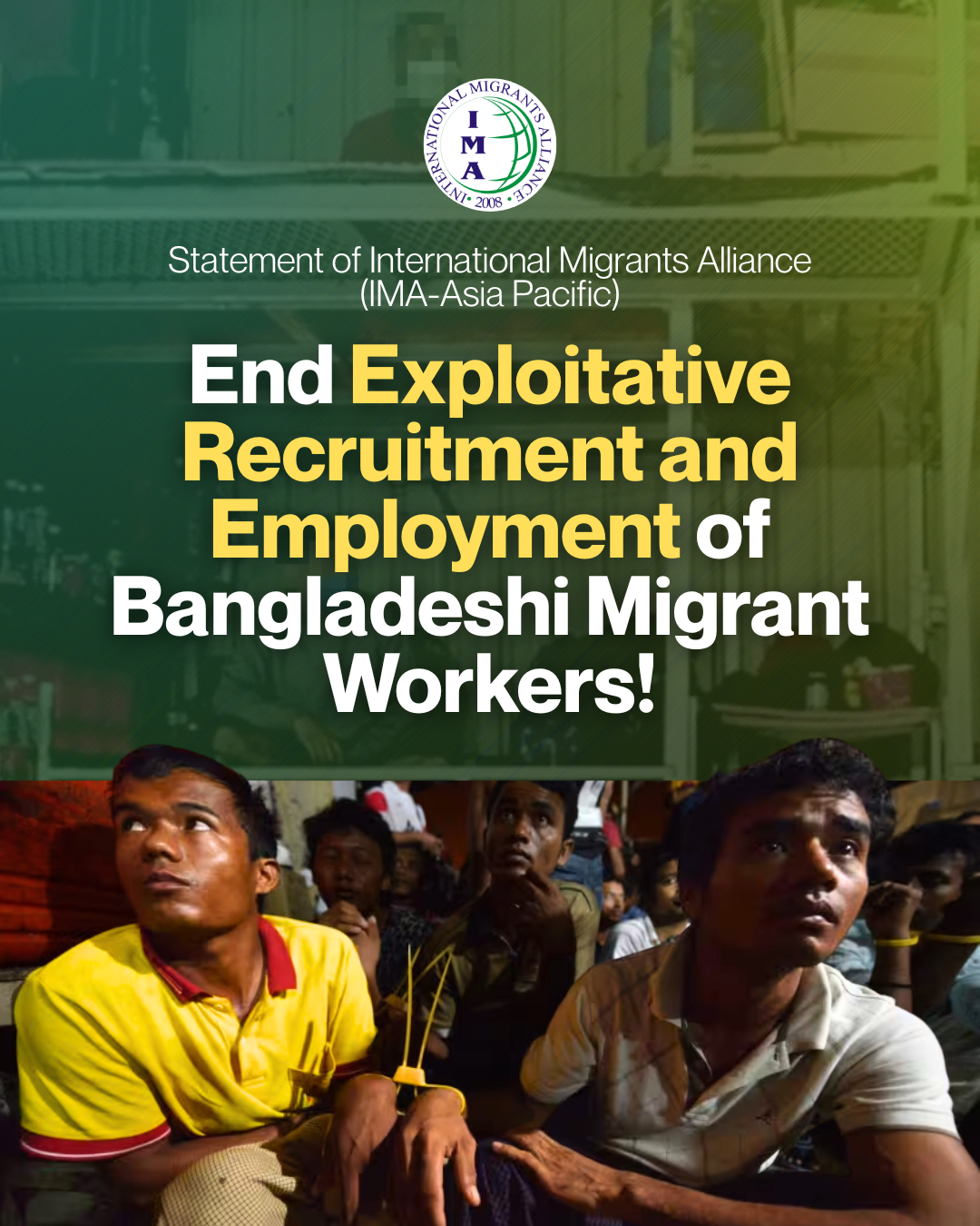 [STATEMENT] End Exploitative Recruitment and Employment of Bangladeshi Migrant Workers
