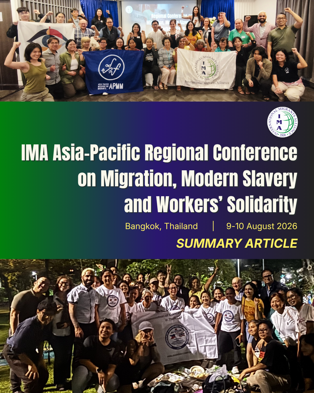 [SUMMARY ARTICLE] IMA Asia-Pacific Regional Conference on Migration, Modern Slavery and Workers’ Solidarity