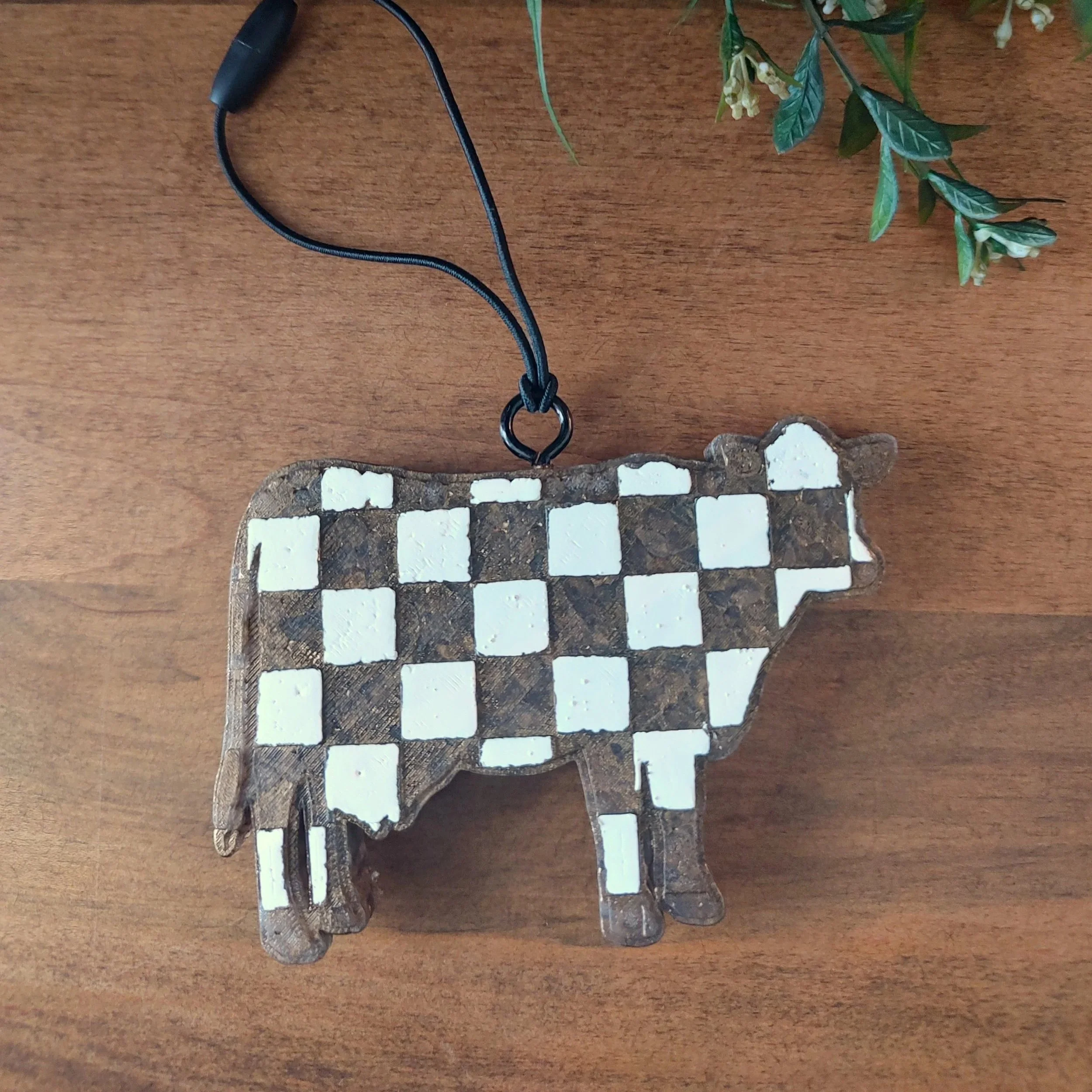 Freshie: Check Cow (Brown)