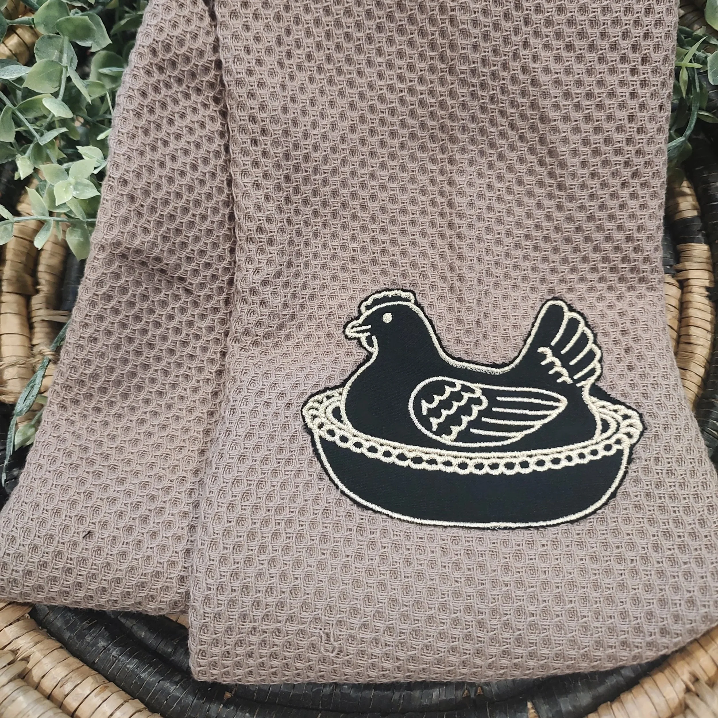Towel: Hen on a Nest Inspired