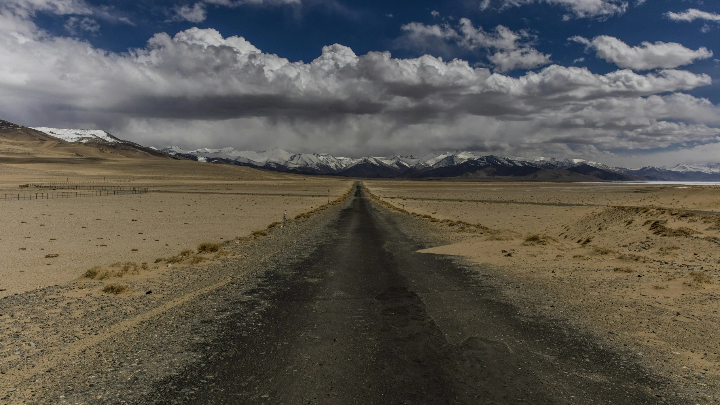 Pamir Highway near Karakul in Tajikistan