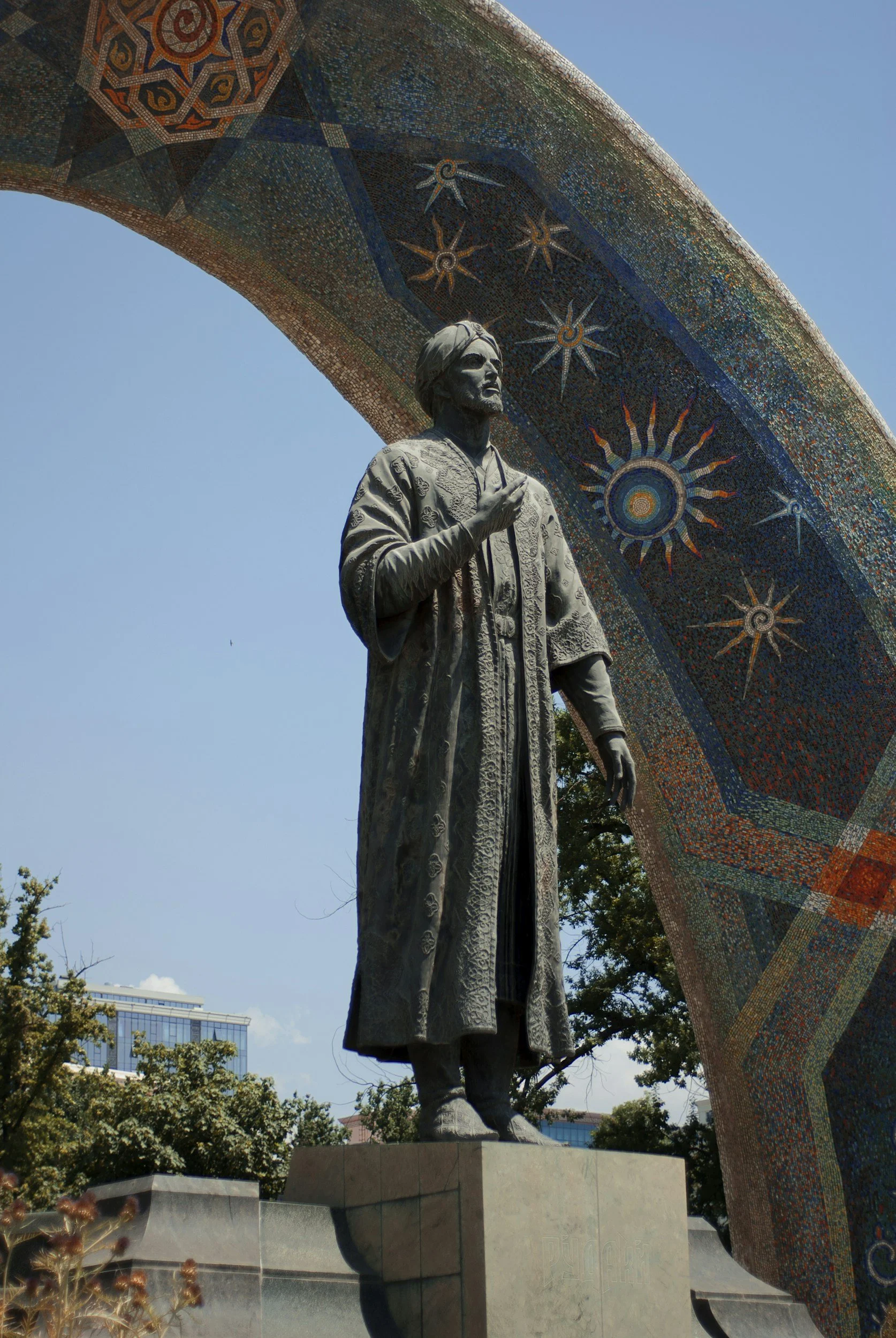 Rudaki Statue in Dushanbe, Tajikistan