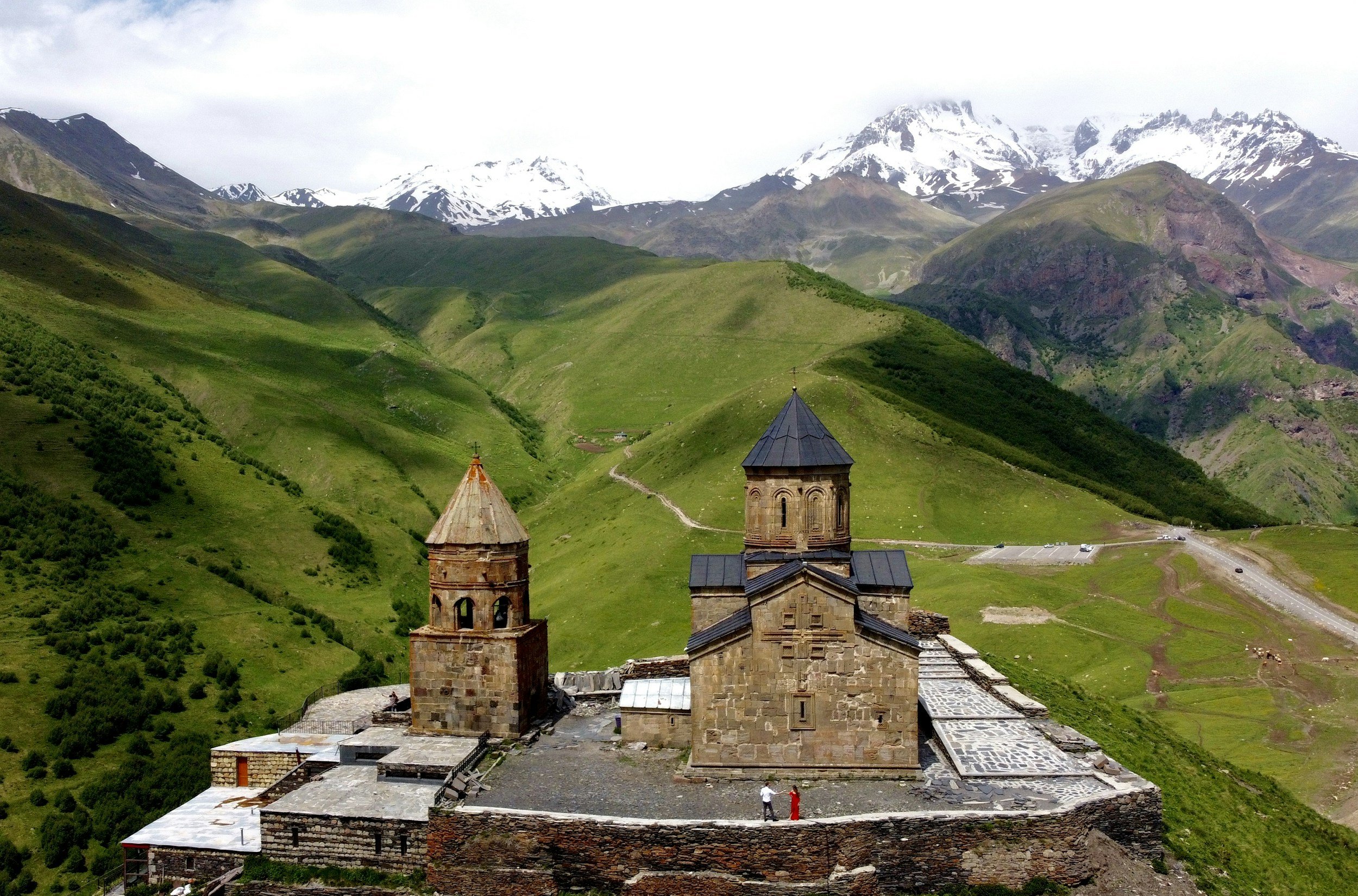 Mountain Church in the Caucasus, Georgia