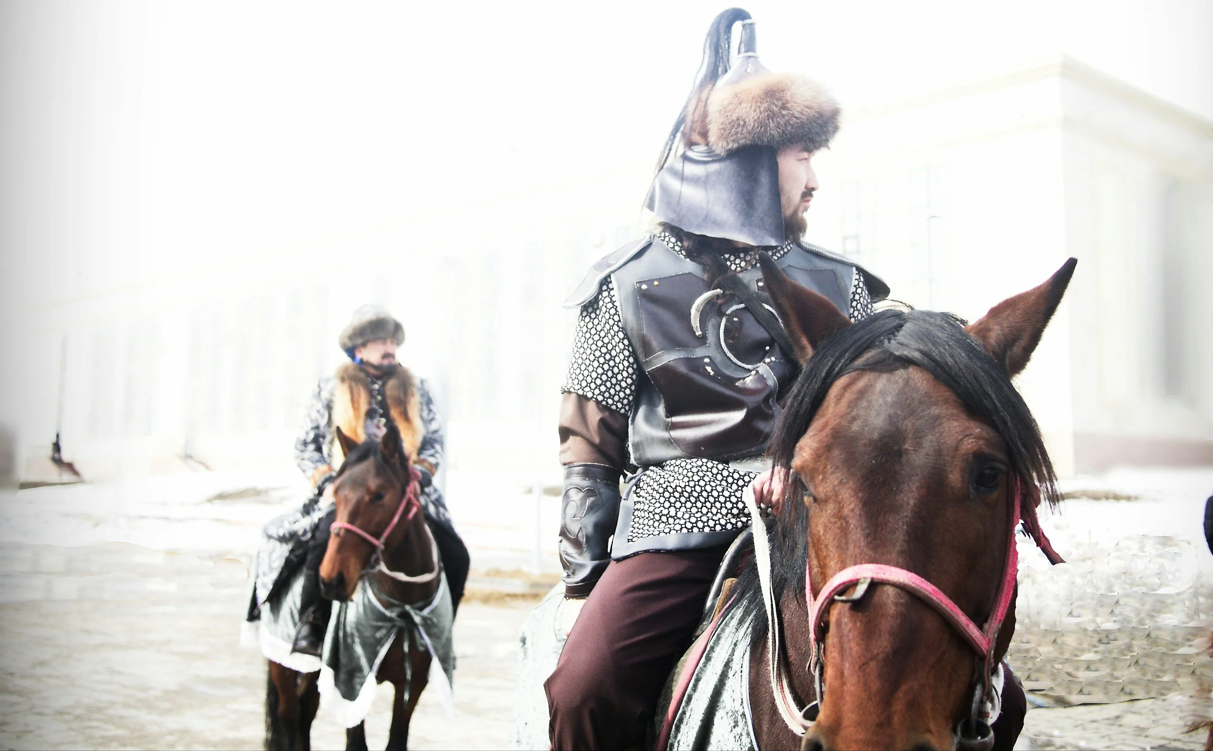 Kazakh warriors on horseback