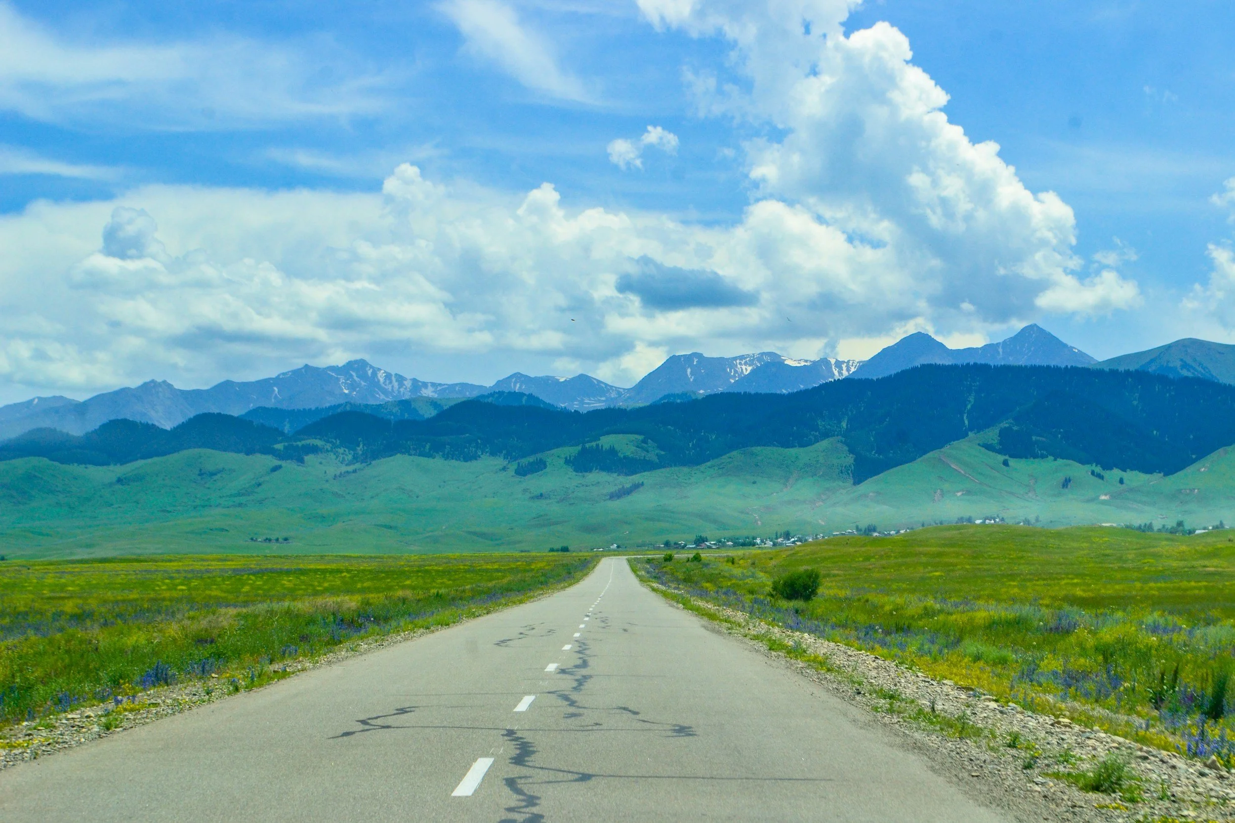 The open Road in Kazakhstan