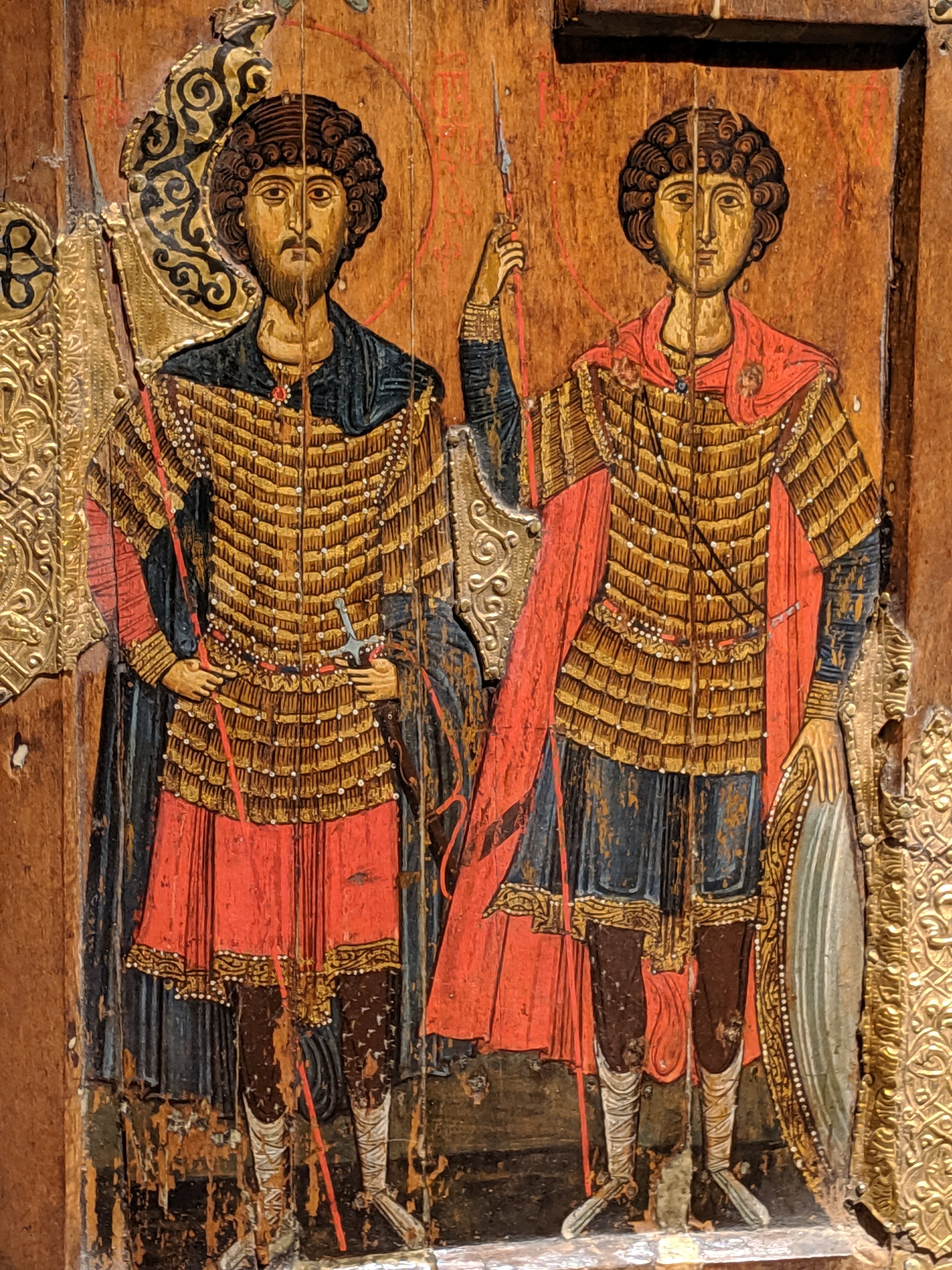 Christian icons, Mestia Museum, Georgia