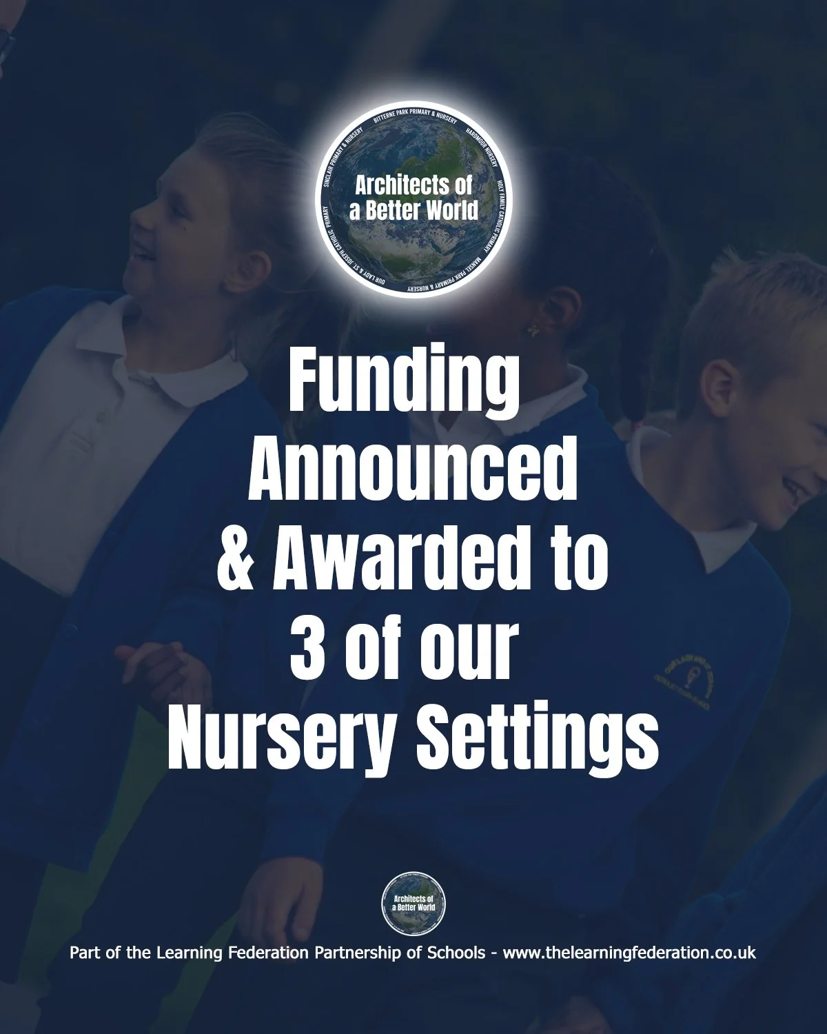 Funding announced for 3 of our nursery settings! 