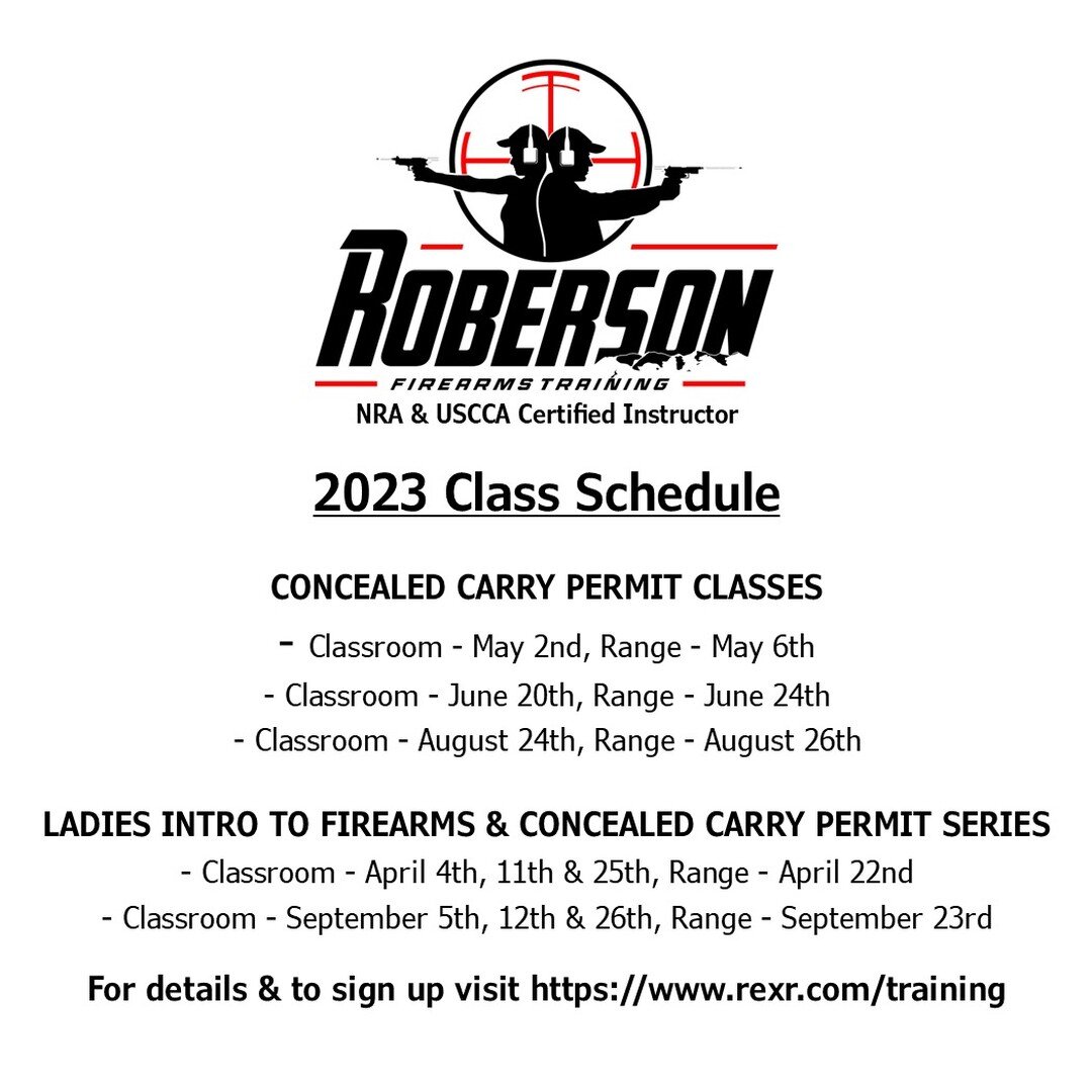 2023 Class Schedule is up.