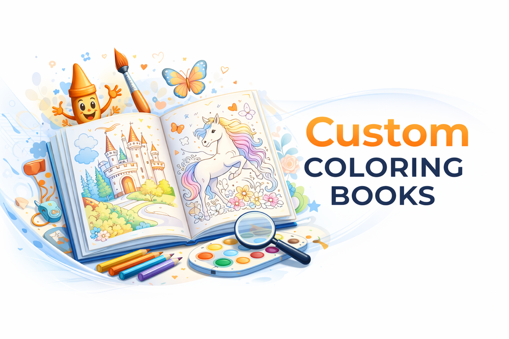 Custom kids coloring books