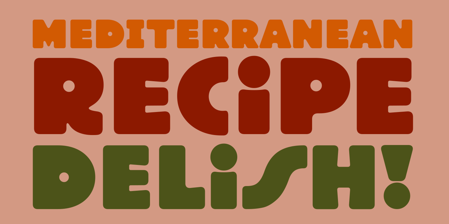 Colorful text reading "Mediterranean Recipe Delight!" on a pink background.