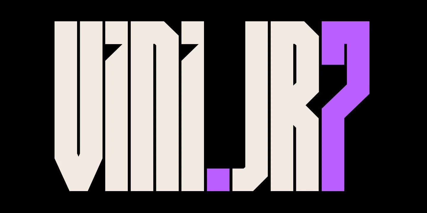 The word "VINTAGE" stylized in large, blocky white and purple letters on a black background.