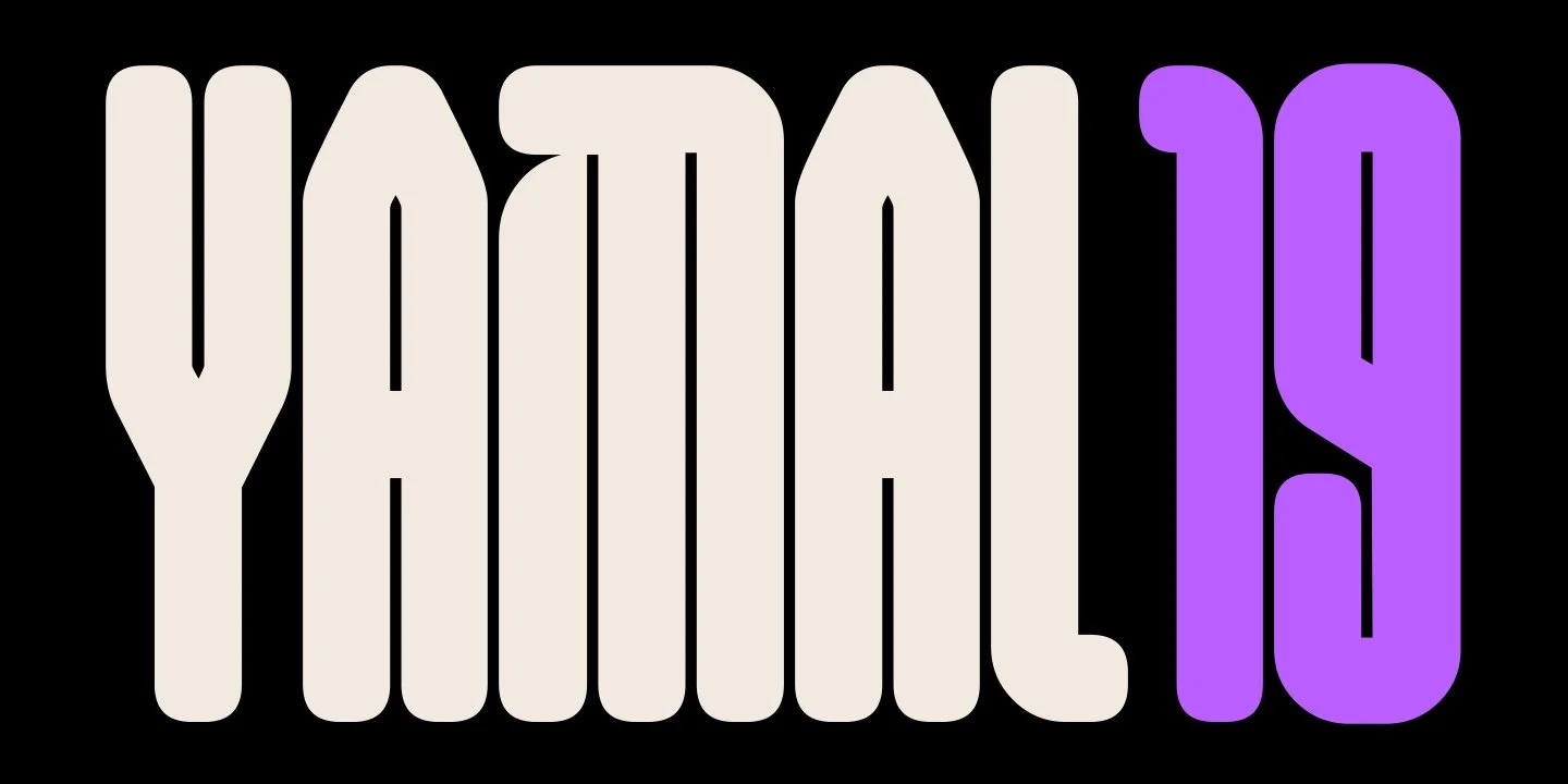 Text reading 'YAMAS 10' in bold, stylized font with a black background, the word 'YAMAS' in cream color and the number '10' in purple.
