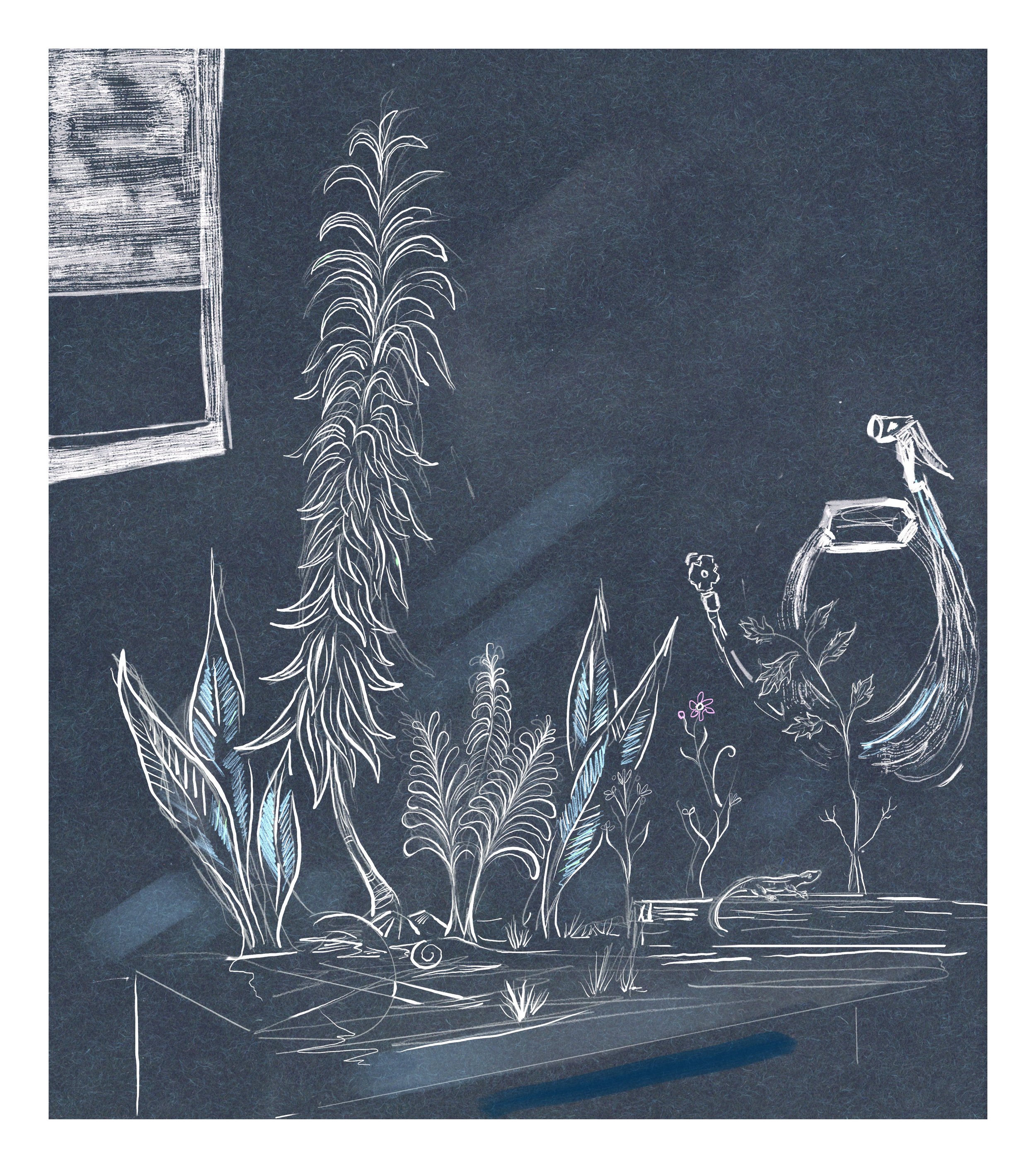 Lanai - Graphite, Ink, Digital, 2022.