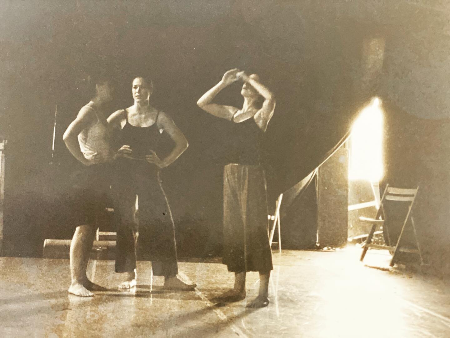 The rehearsal I hurt my back- 1997 ODC San Francisco.
.
I was 23 when I was introduced to Pilates. At my first lesson my teacher quoted Mr. Pilates saying &ldquo;you are as young as your spinal column&rdquo;. 
I was struck by this statement as I real