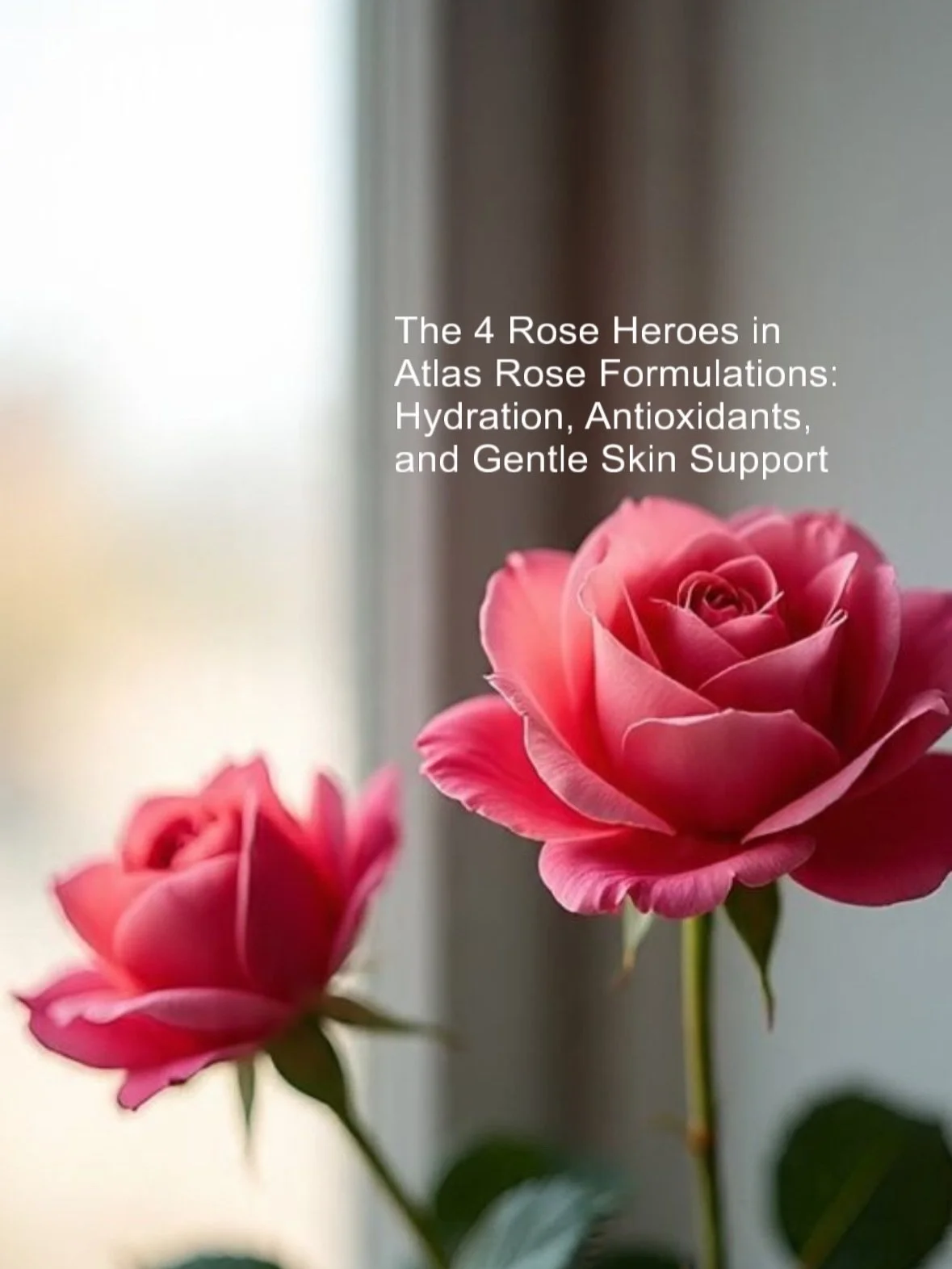 The 4 Rose Heroes in Atlas Rose Formulations: Hydration, Antioxidants, and Gentle Skin Support

Not all roses are the same or smell alike! 

🌹Rosa damascena (Damask rose) Hydration &amp; Humectancy- This rose extracts and hydrosols provide gentle hy