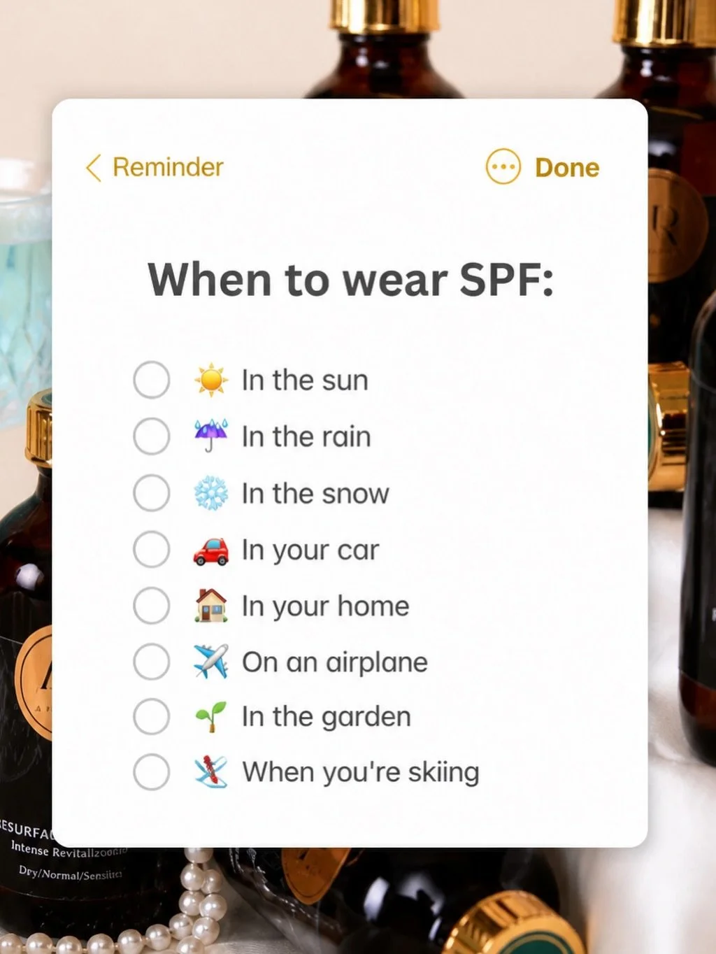 Just a reminder wear SPF every single day! Who cares if it&rsquo;s national sunscreen day, let&rsquo;s just make this a staple to every morning routine, deal?