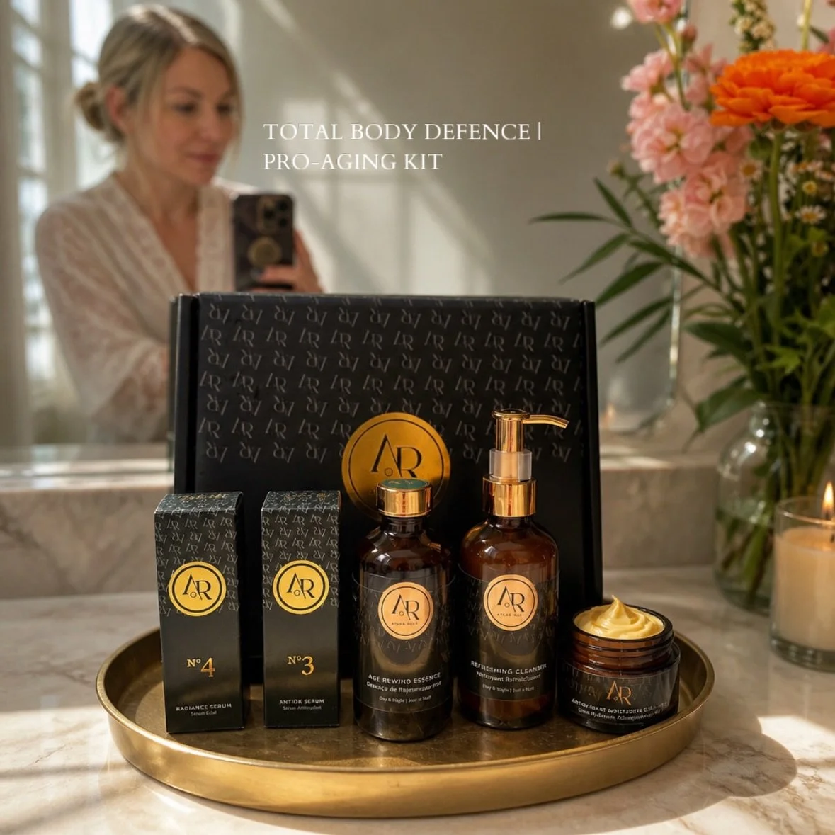 TOTAL BODY DEFENCE | PRO-AGING KIT
Real Reviews - Real Customers- Real Results

★★★★★ &mdash; Beautiful packaging and luxe texture. My morning routine feels upgraded.

★★★★★ &mdash; The moisturizer is rich but absorbs fast &mdash; subtle glow without