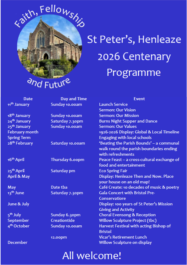 St Peter’s Centenary Programme
