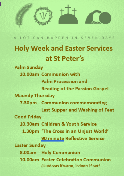Holy Week and Easter Services