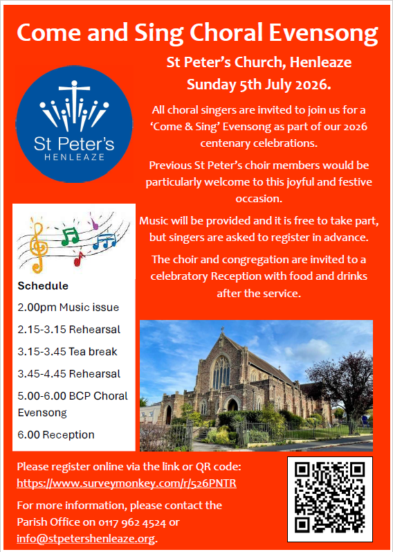 ‘Come and Sing’ BCP Choral Evensong