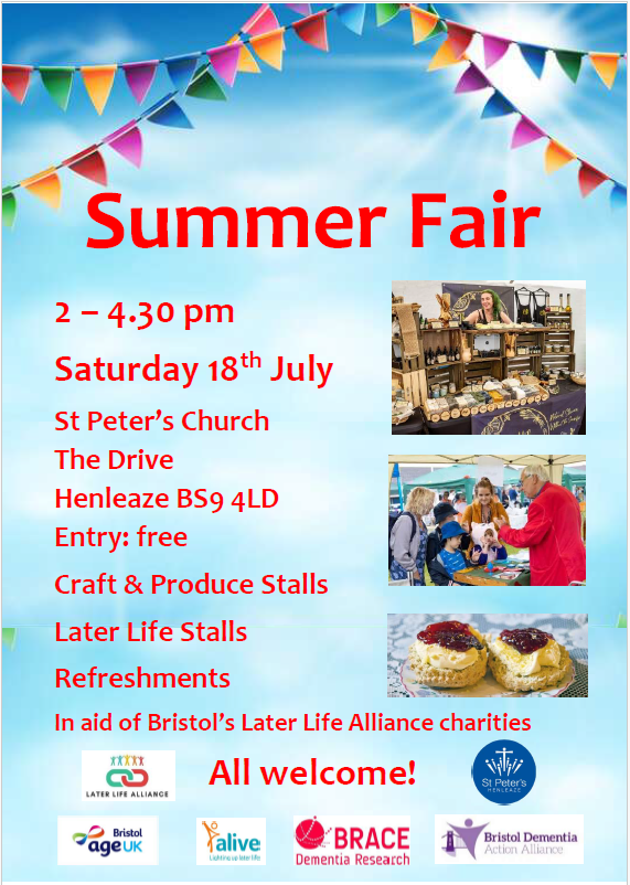 Summer Fair 2.00-4.30pm Saturday 18th July