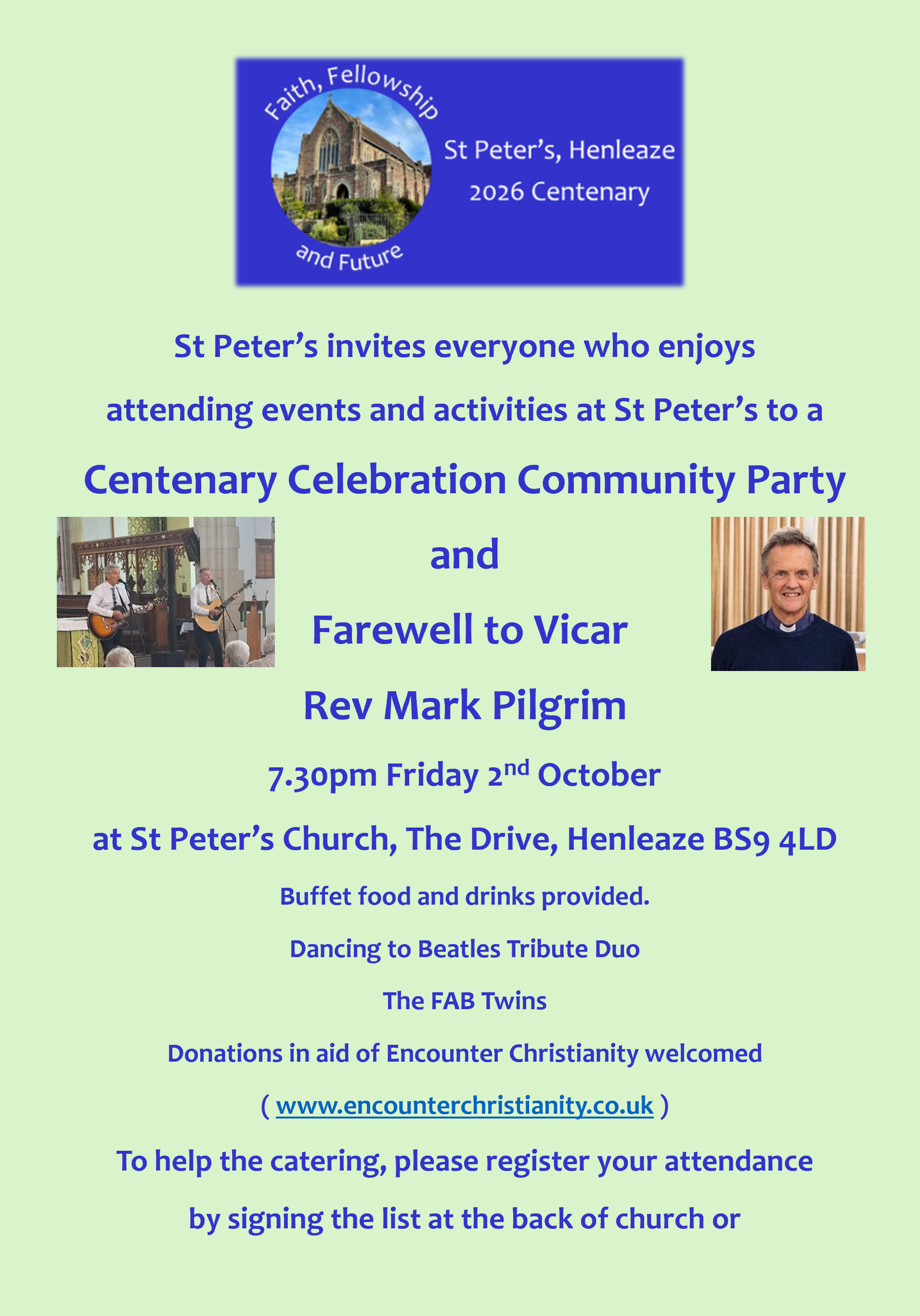 Centenary Celebration Weekend