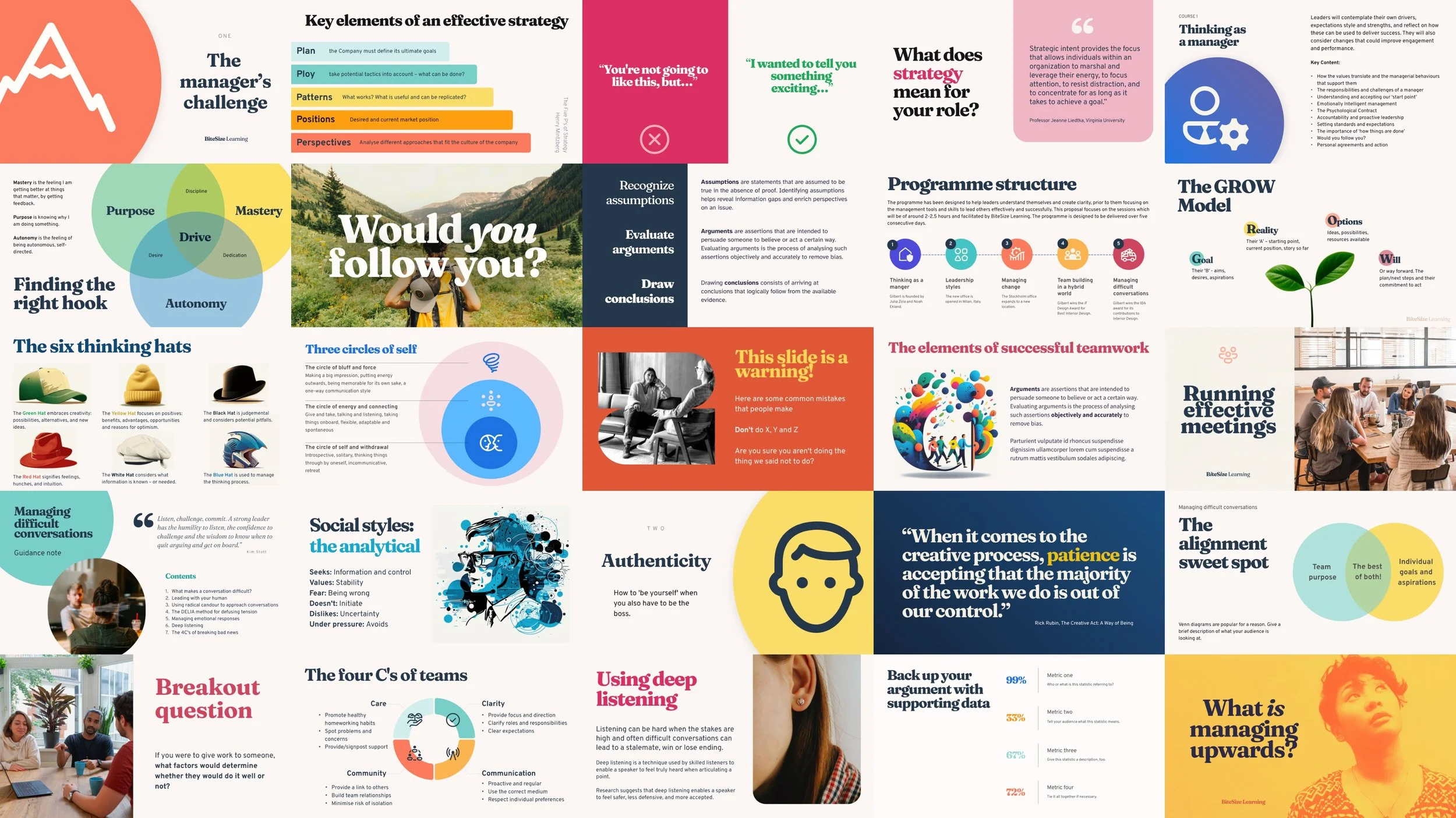 slide designs from visual rebrand project - built in pitch