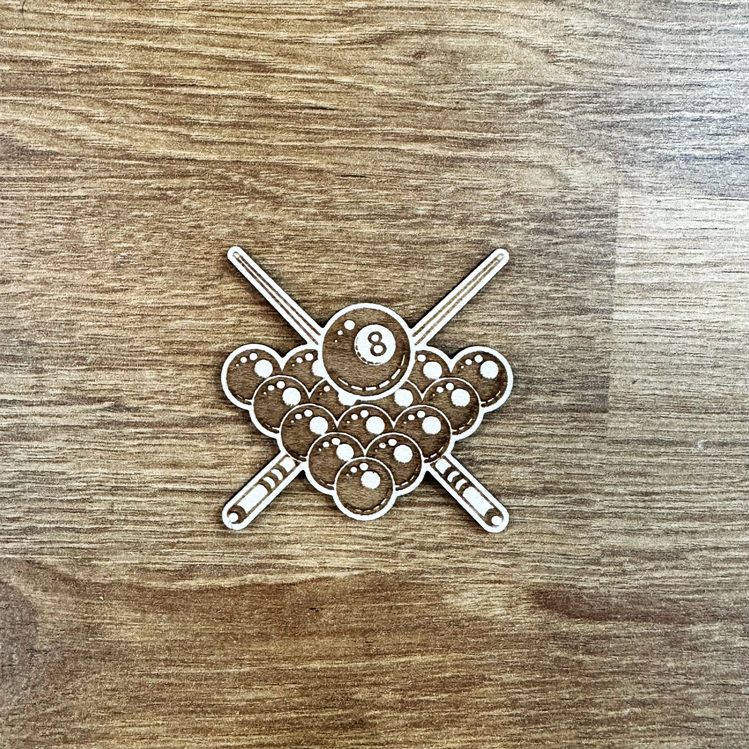 Billiards & Sticks Wooden Embellishment