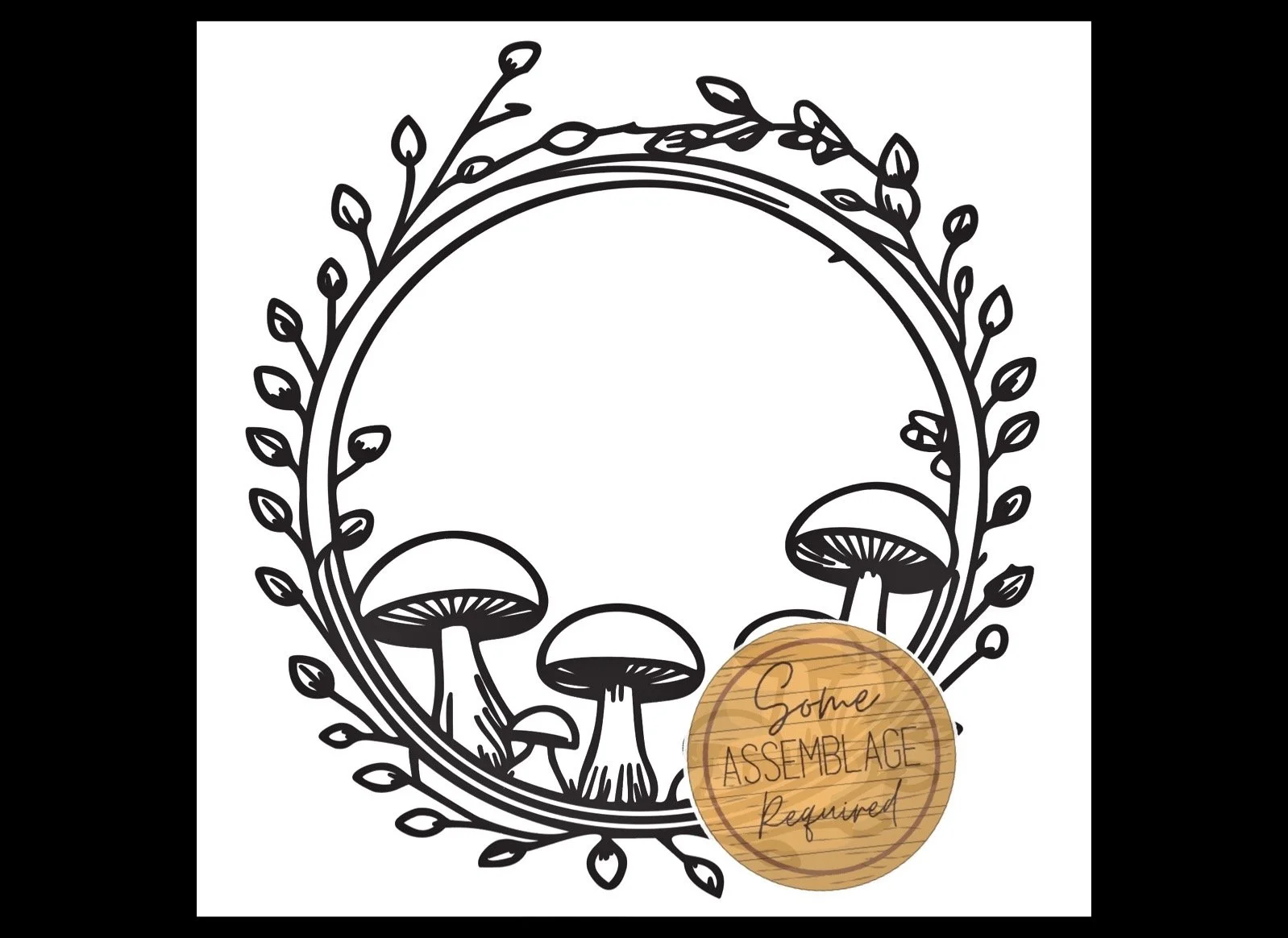 Mushroom Wreath - Digital Download