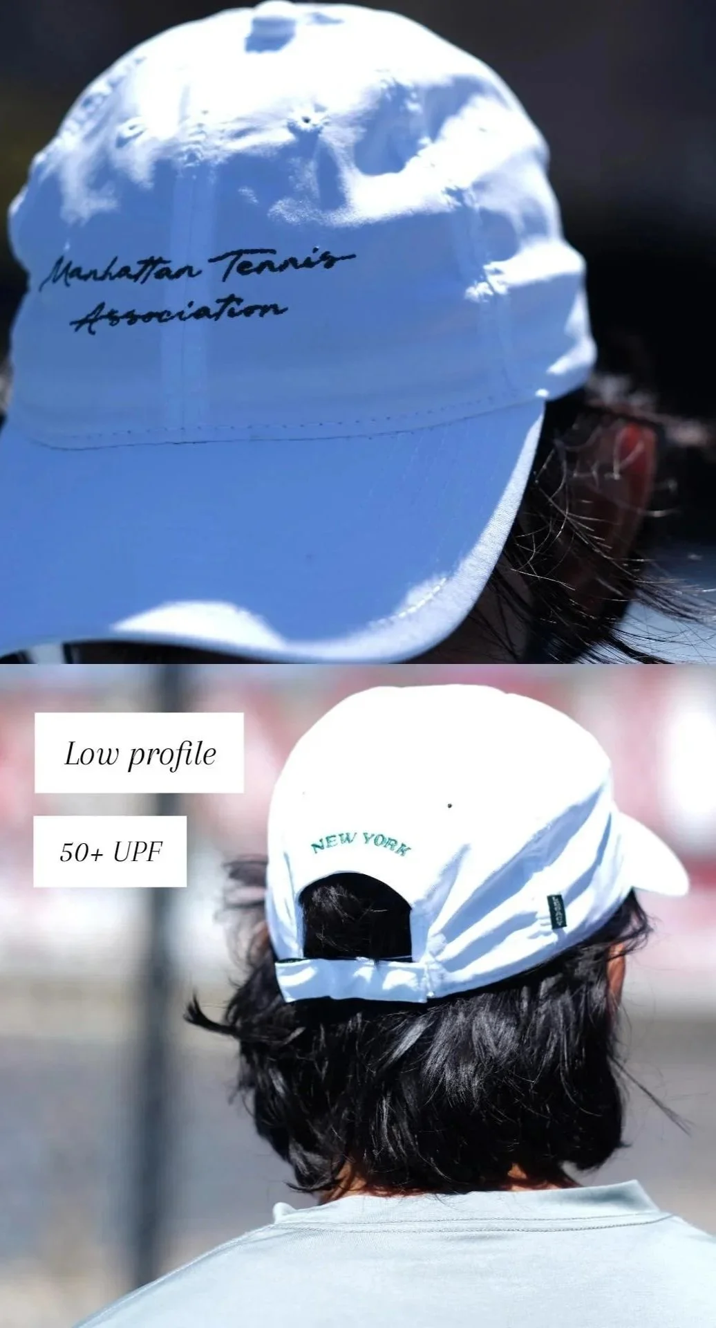 Collage of four images of clothing and fabric items with text referencing a specific park and neighborhood in Washington.