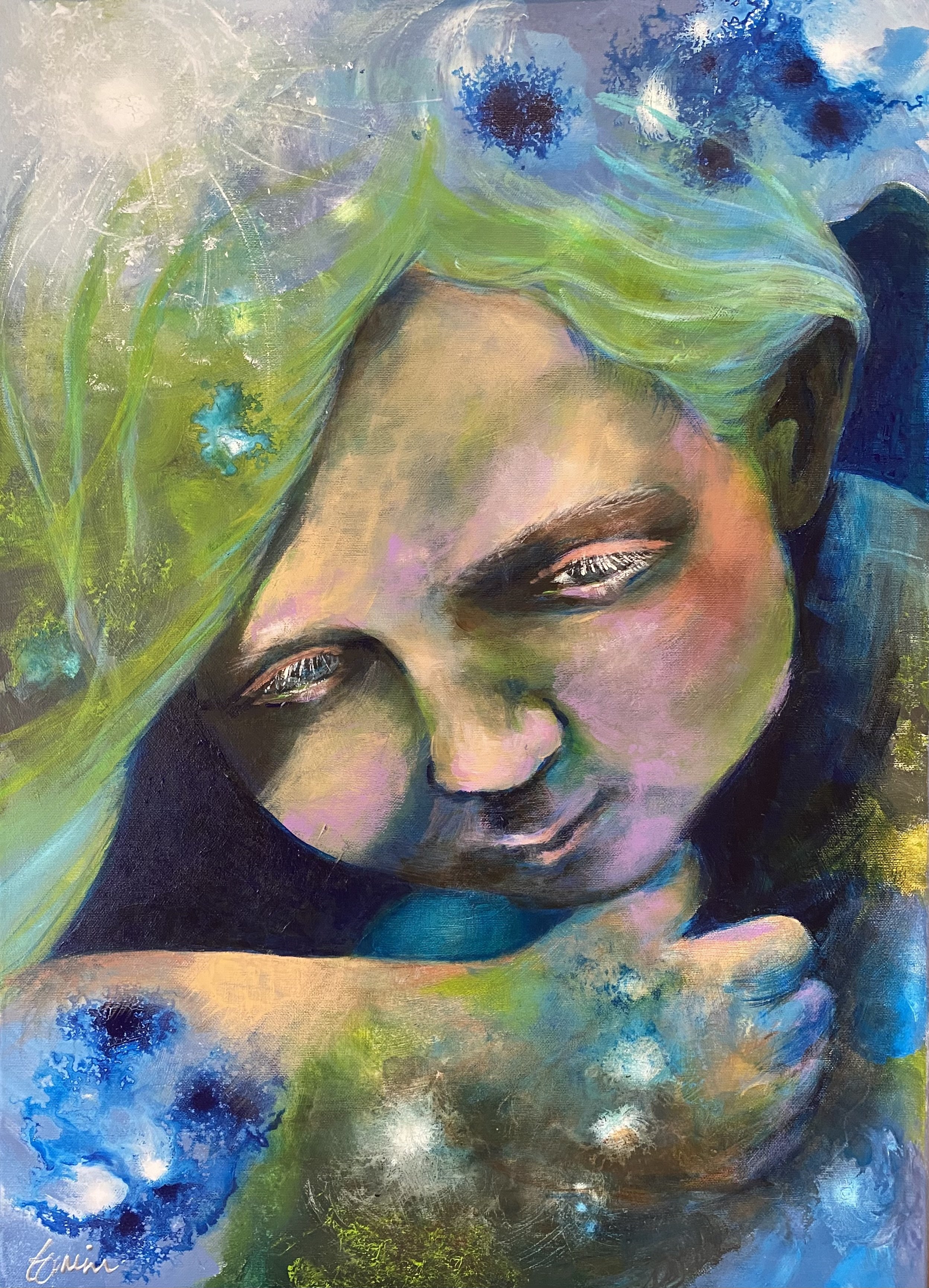 Melankoli, 70x50, akryl og ink