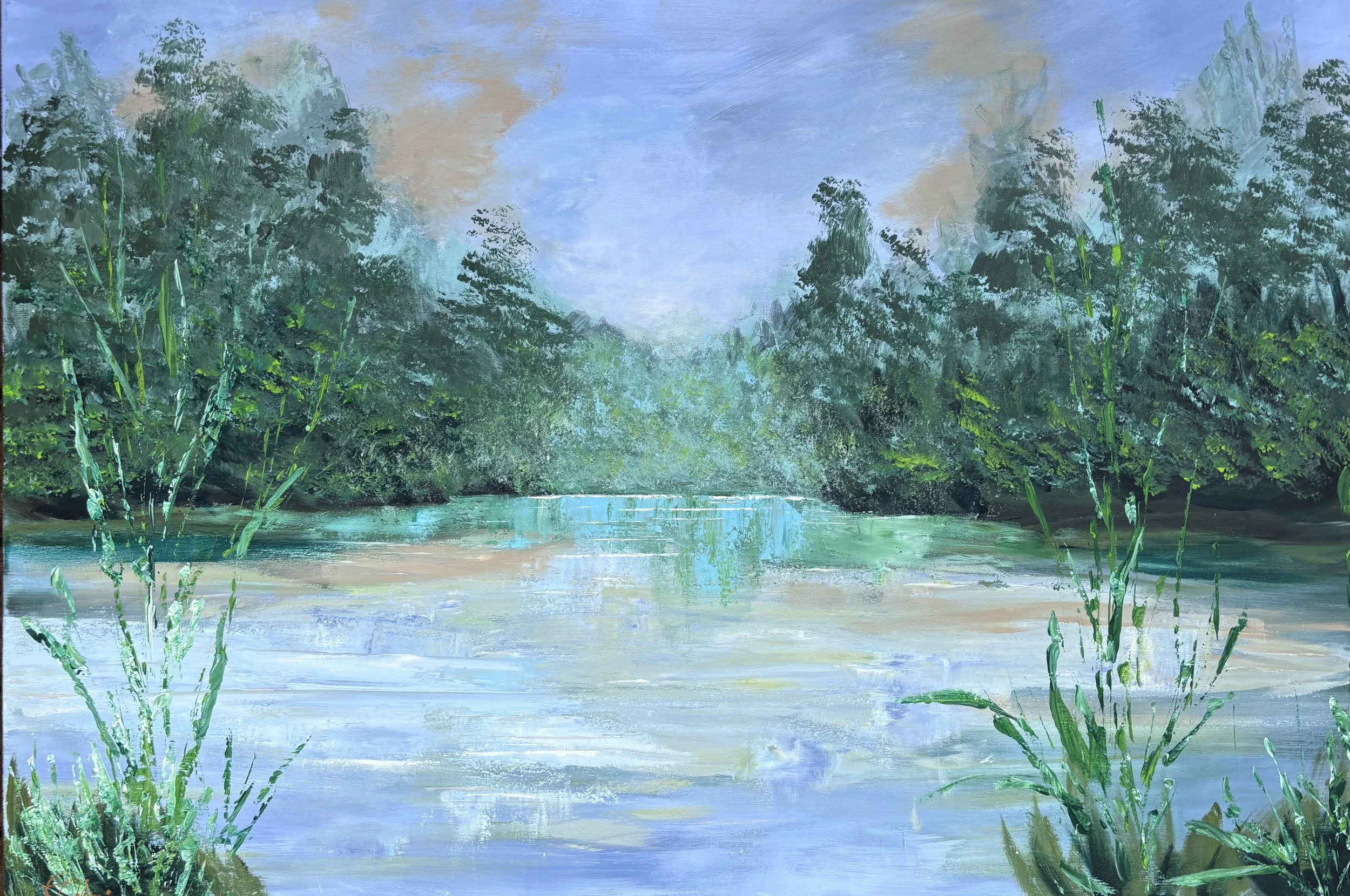 Hvilepuls, 80x120 cm, akryl på lerret,  kr 12000