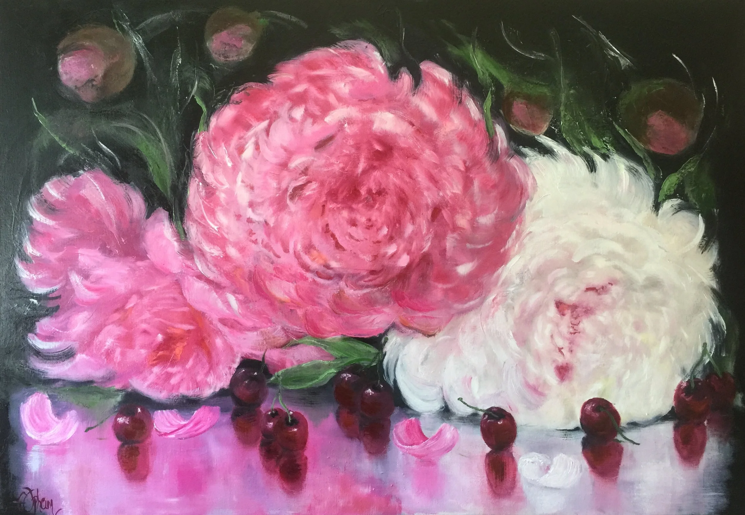 Reflections 70x100, olje på lerret