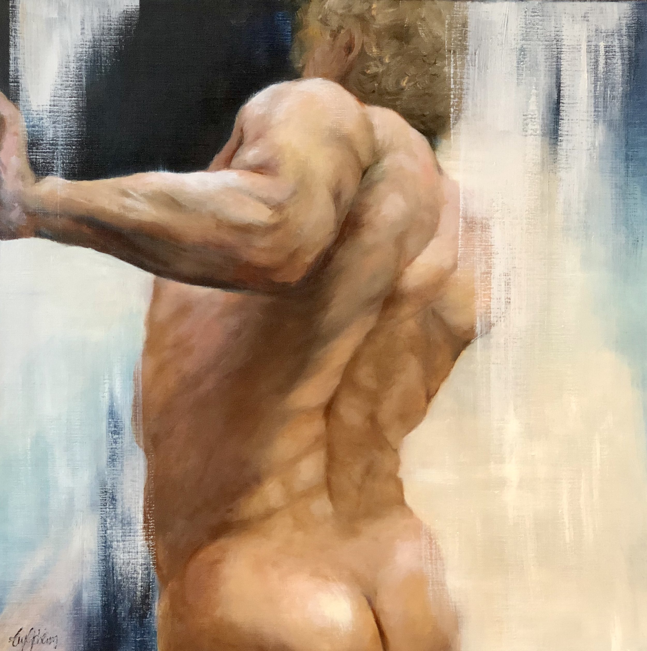 Strong 80x80 innrammet, olje, innrammet