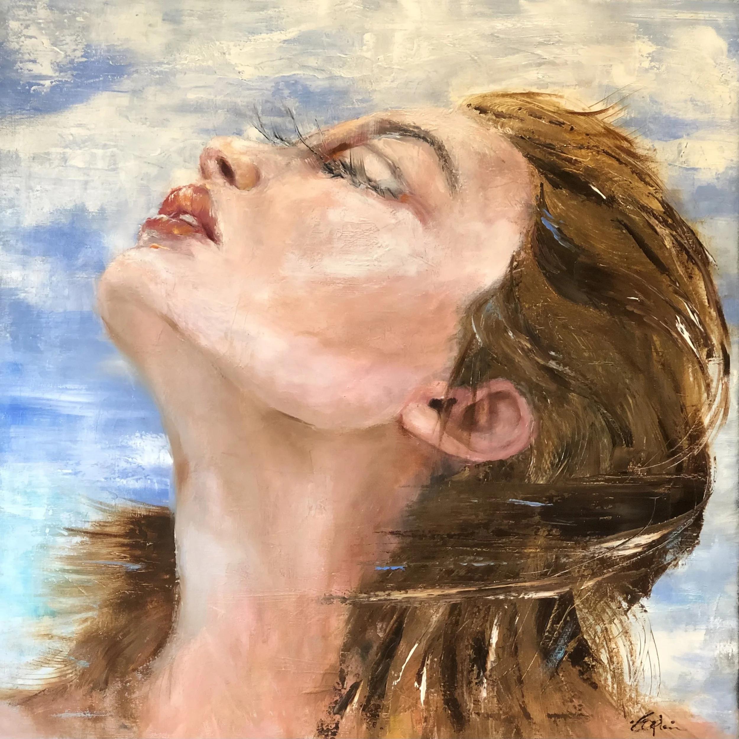 Frigjørelse 60x60, akryl på lerret,pris på forespørsel
