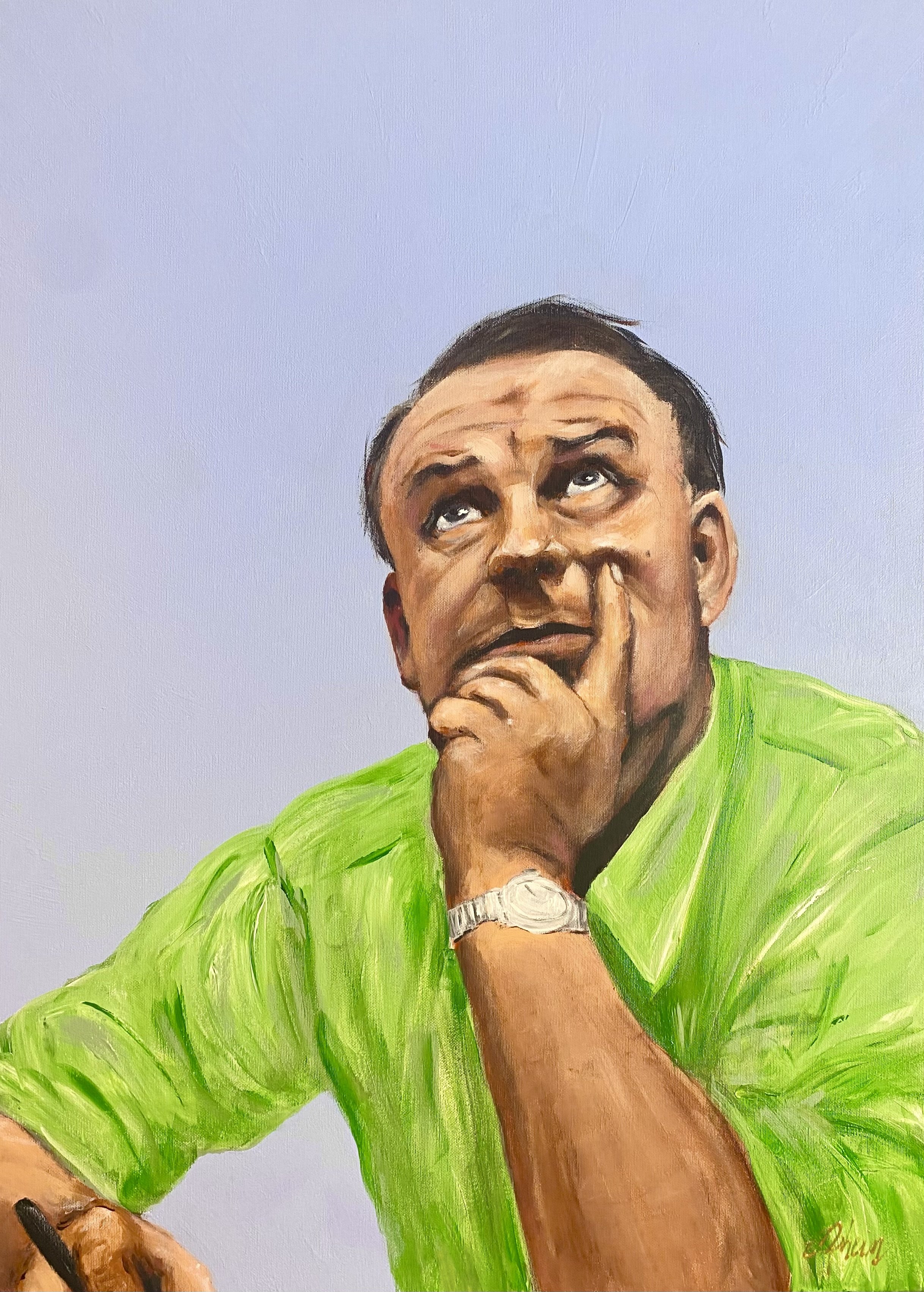 Alf Prøysen (1914 - 1970), 80x60, akryl
(referansefoto: NTB)