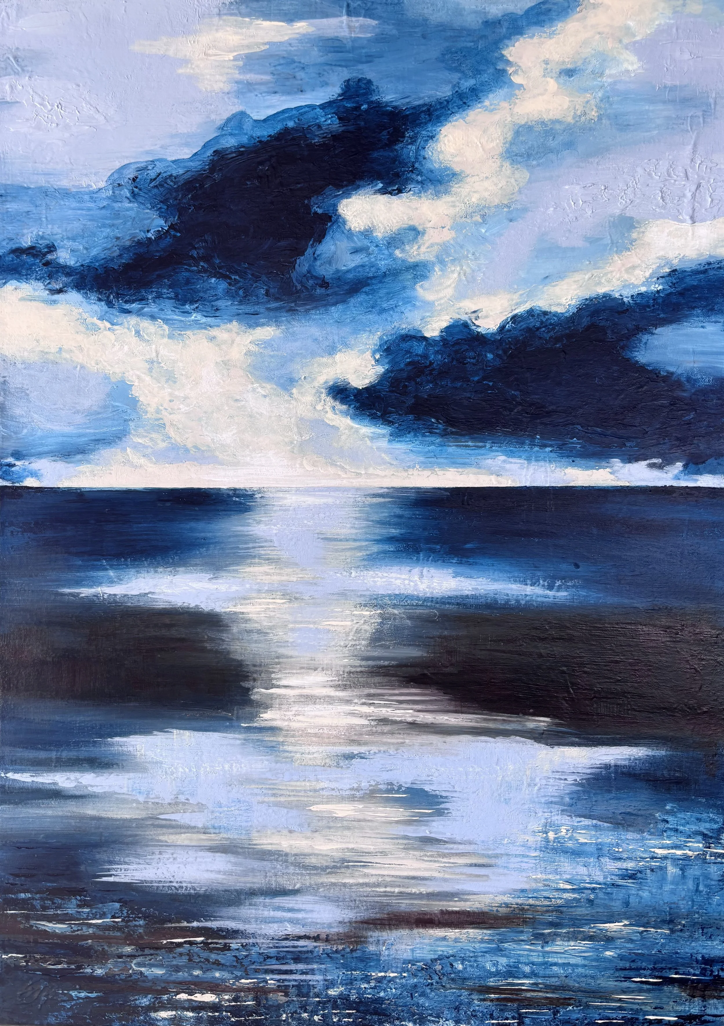Før lyset bryter frem, 70x50 cm, akryl på lerret kr 5000