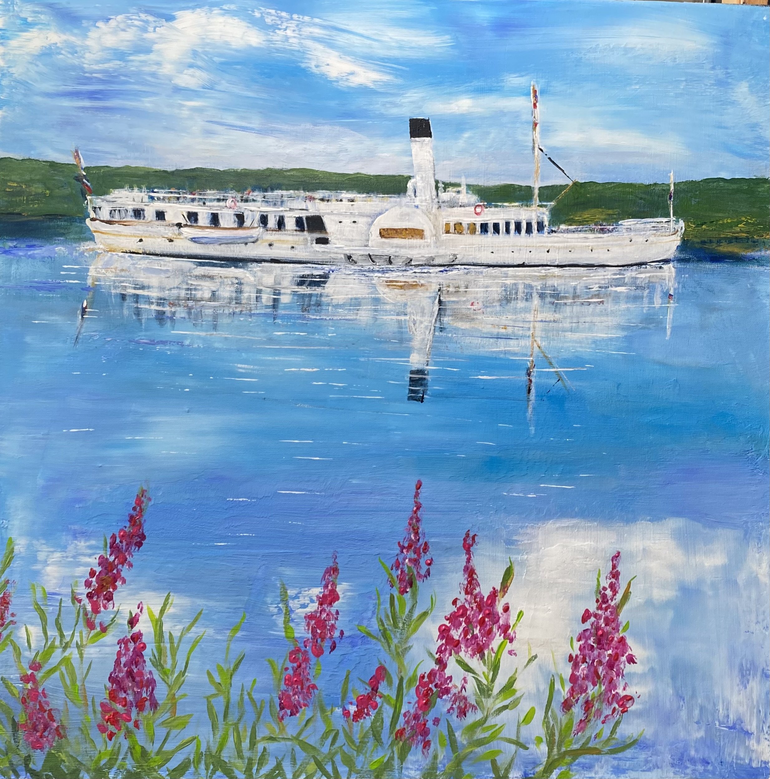 Skibladner, 60x60, akryl
(ref.foto: Fredrik Garshol )